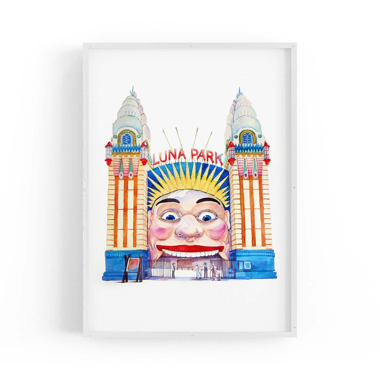 Luna Park, Sydney Painting Landmark Wall Art - The Affordable Art Company