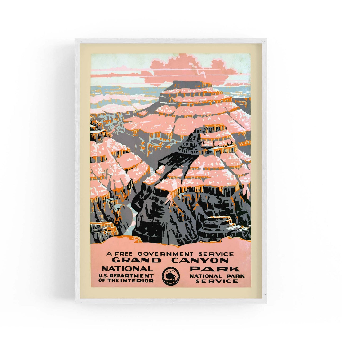 Grand Canyon, USA Vintage Travel Advert Wall Art - The Affordable Art Company