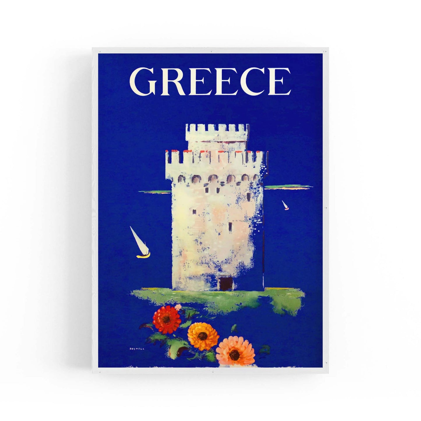 Thessaloniki Greece Vintage Travel Advert Wall Art - The Affordable Art Company