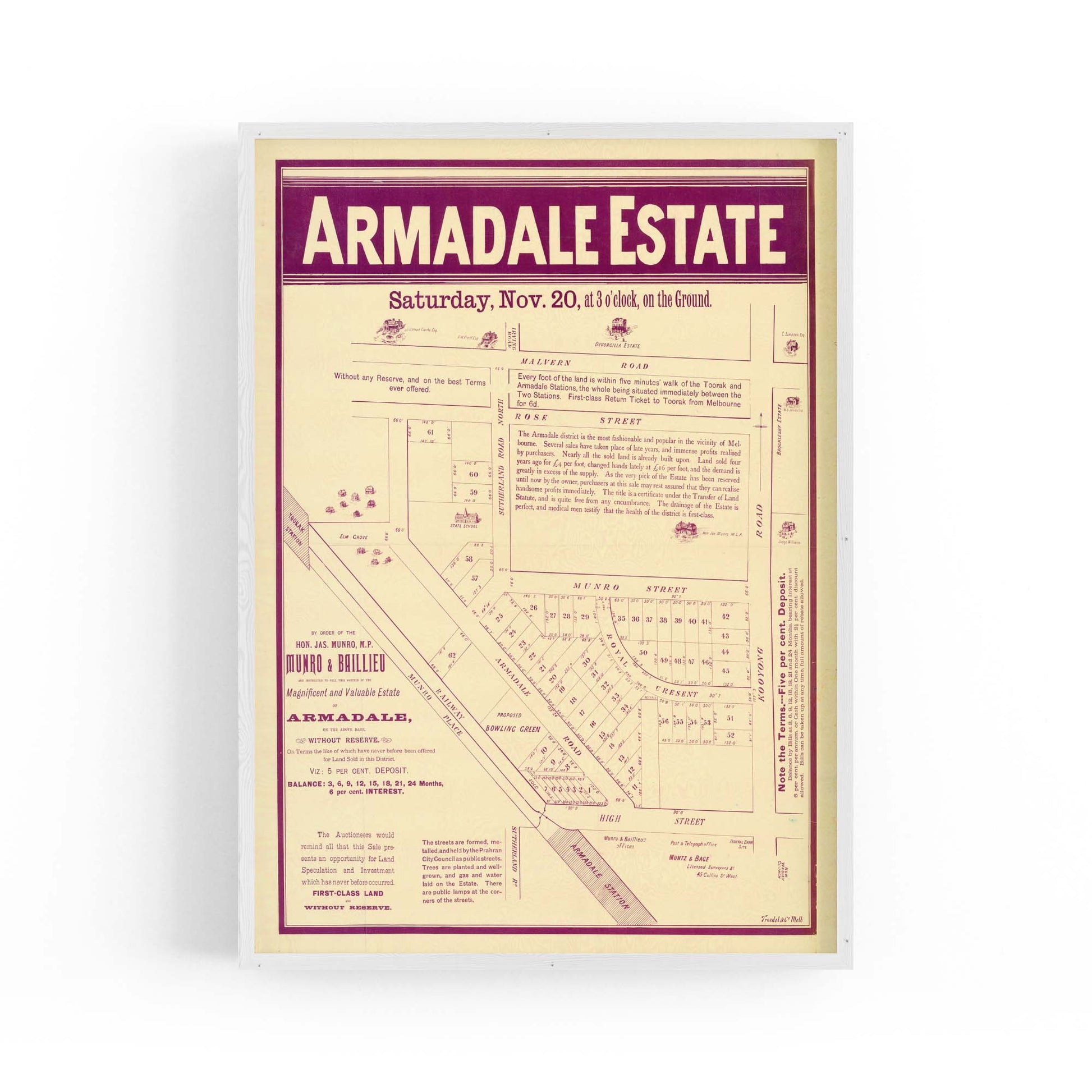 Armadale Melbourne Vintage Real Estate Advert Art #2 - The Affordable Art Company
