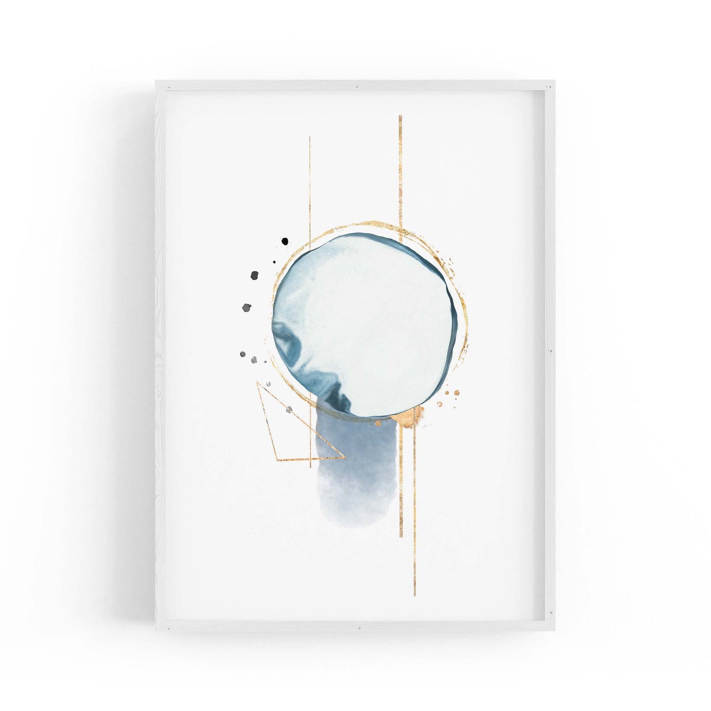 Blue Abstract Painting Minimal Modern Wall Art #2 - The Affordable Art Company