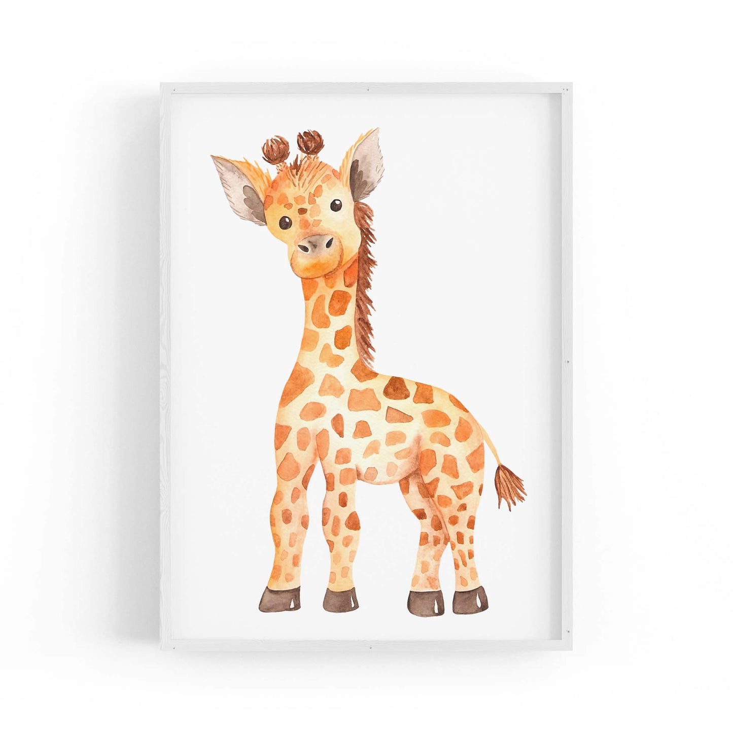 Cartoon Giraffe Cute Nursery Baby Animal Wall Art #2 - The Affordable Art Company