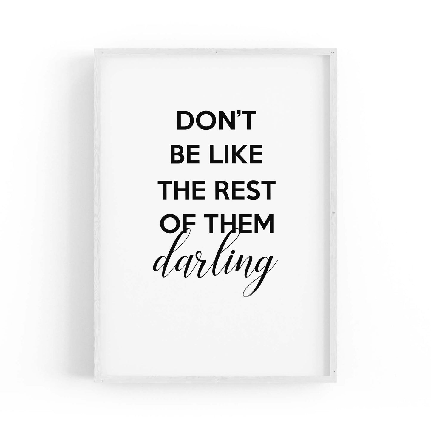 "Darling" Fashion Bedroom Artwork Quote Wall Art - The Affordable Art Company