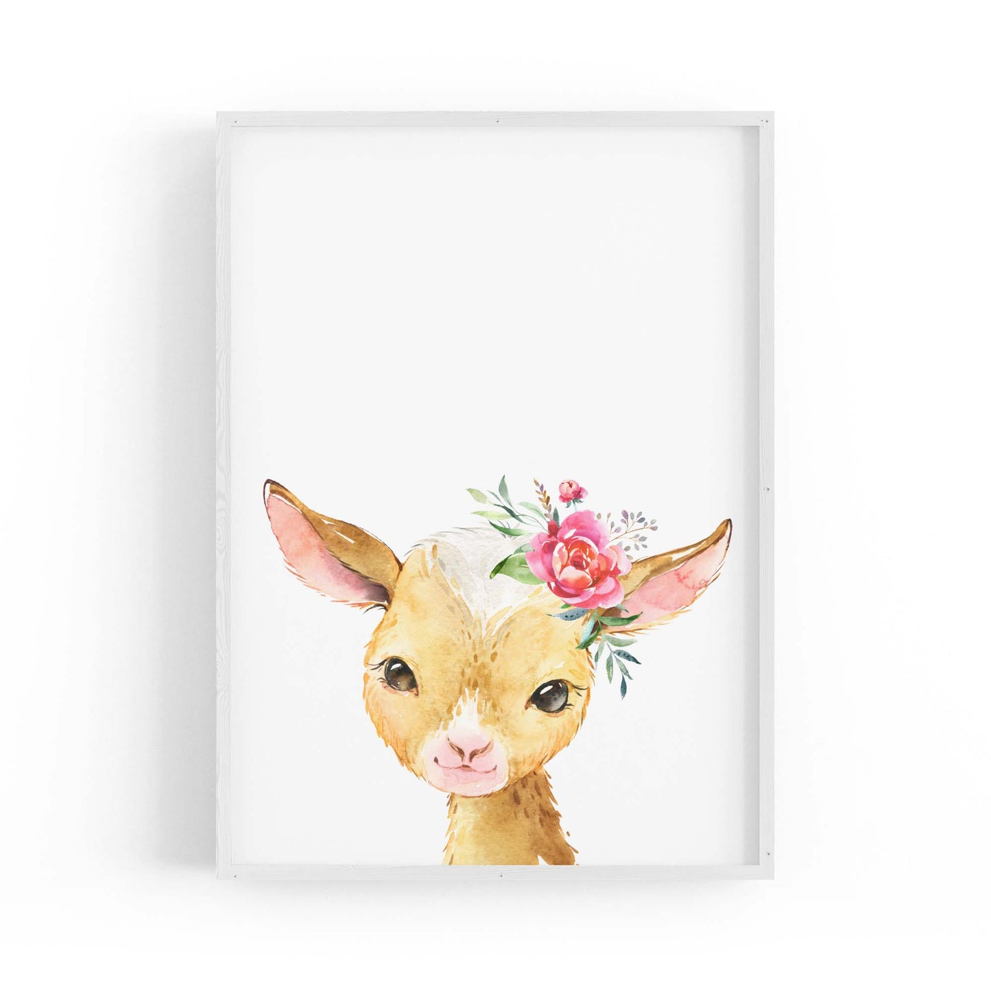 Cute Baby Goat Nursery Animal Gift Wall Art - The Affordable Art Company