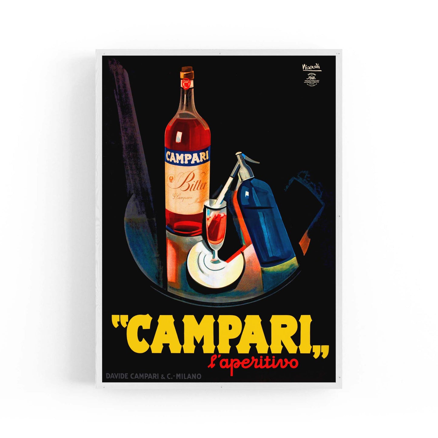 Vintage Campari Advert Italian Restaurant Wall Art #3 - The Affordable Art Company