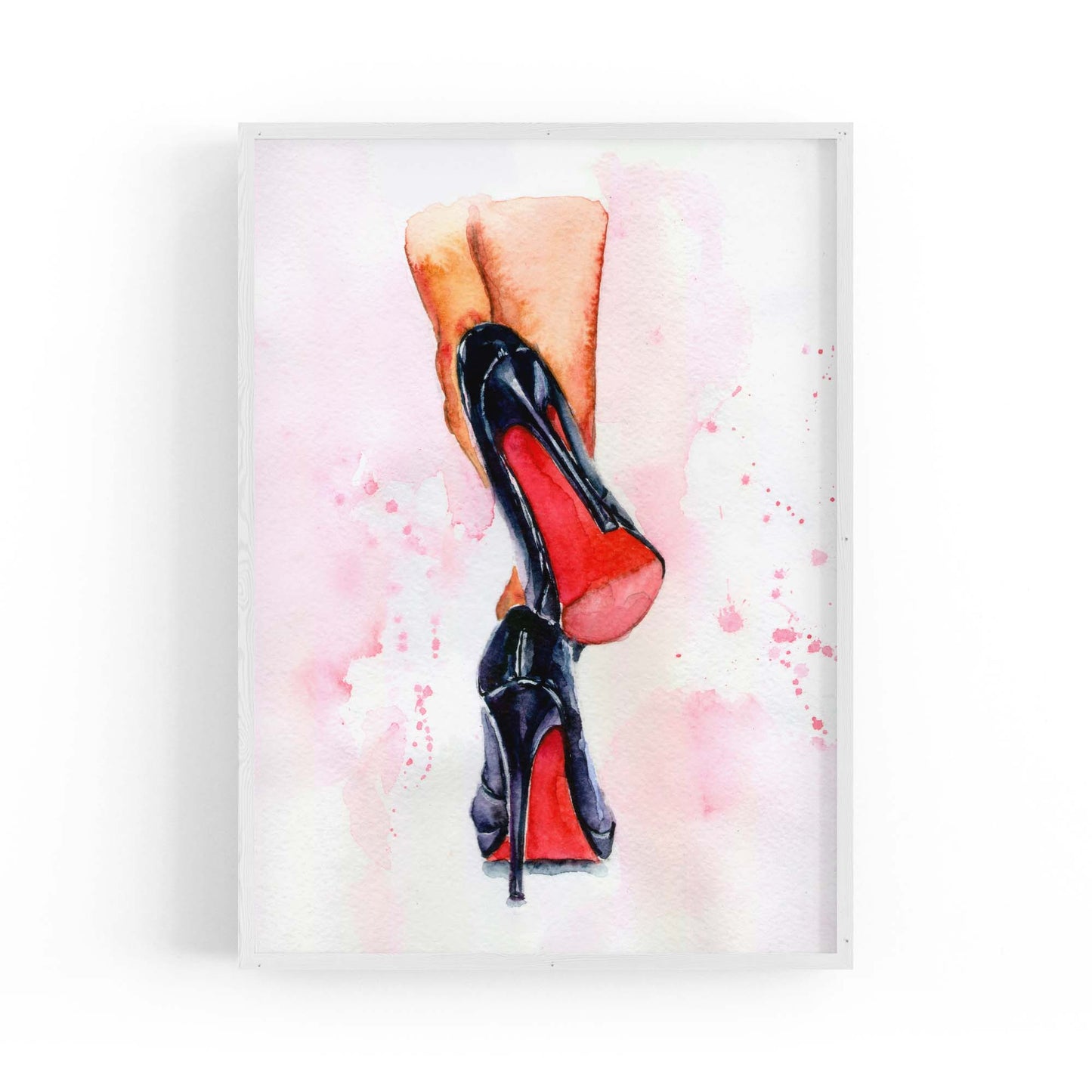 Cute Black Heels Fashion Girls Bedroom Wall Art - The Affordable Art Company