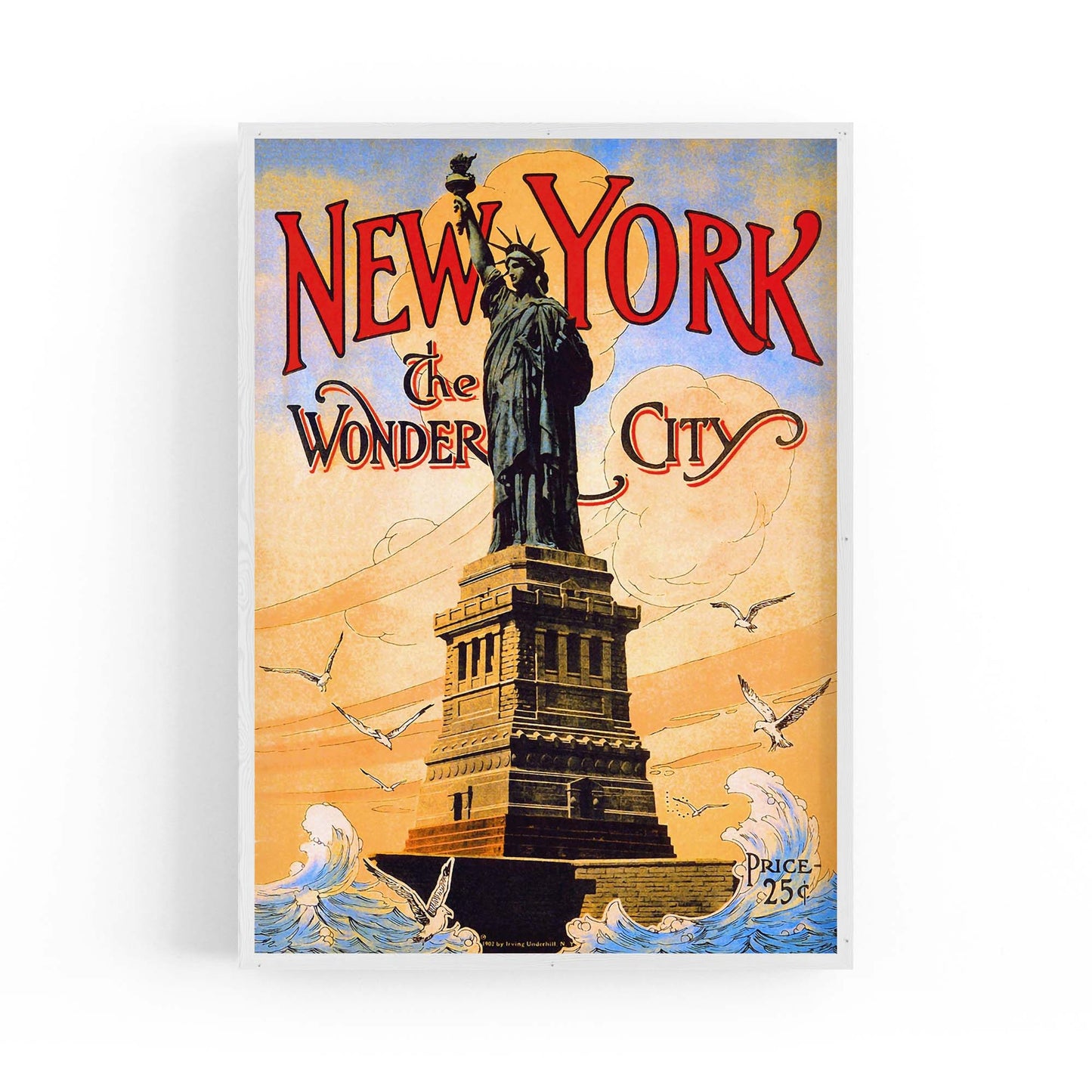 Statue of Liberty, New York Vintage Advert Wall Art - The Affordable Art Company