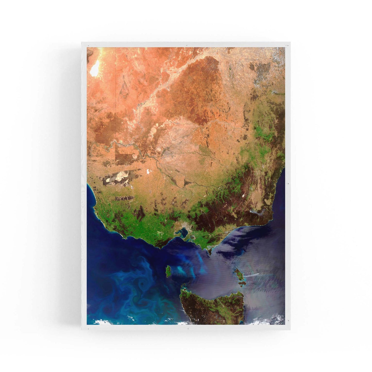 Victoria, Australia Satellite Photograph Wall Art - The Affordable Art Company