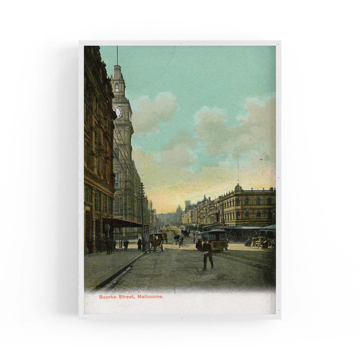 Bourke St, Melbourne Vintage Photograph Wall Art - The Affordable Art Company