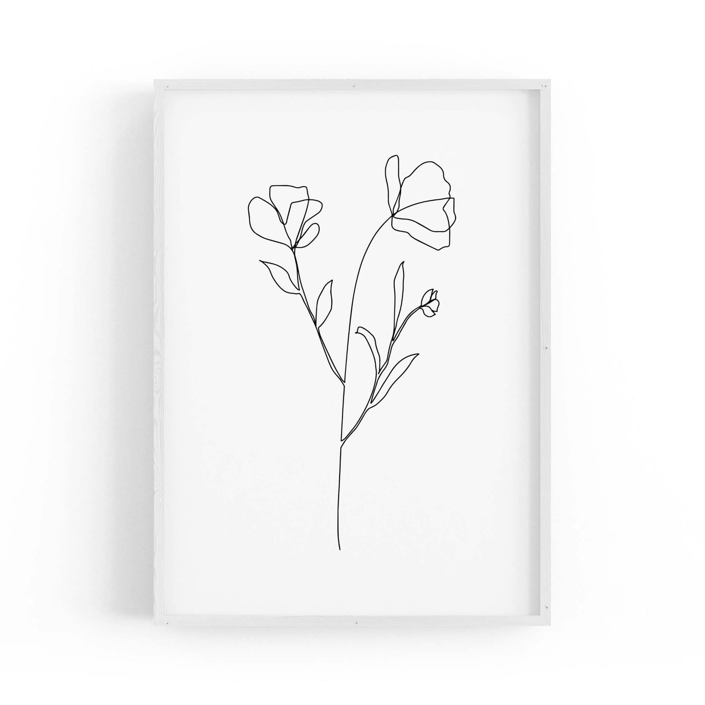 Minimal Floral Drawing Flower Abstract Wall Art #38 - The Affordable Art Company