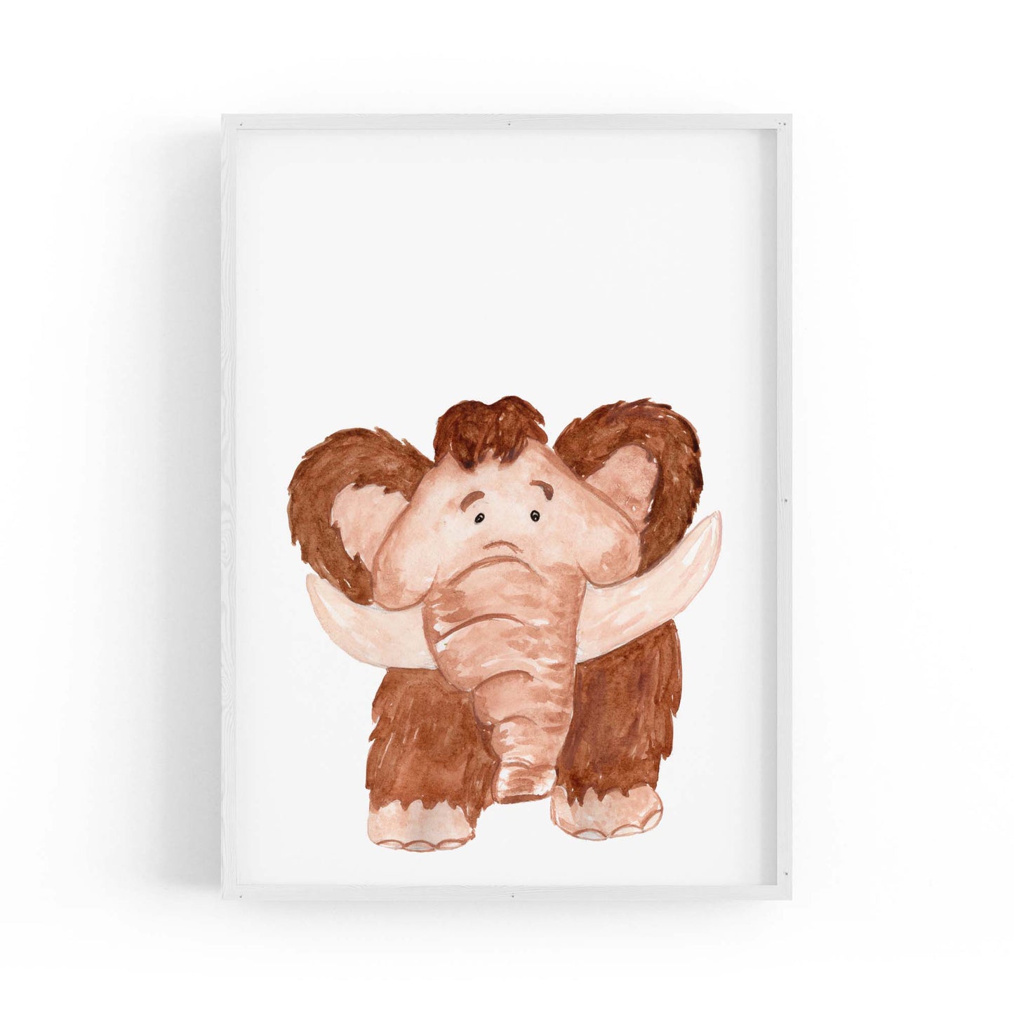 Cartoon Mammoth Cute Nursery Baby Animal Art - The Affordable Art Company