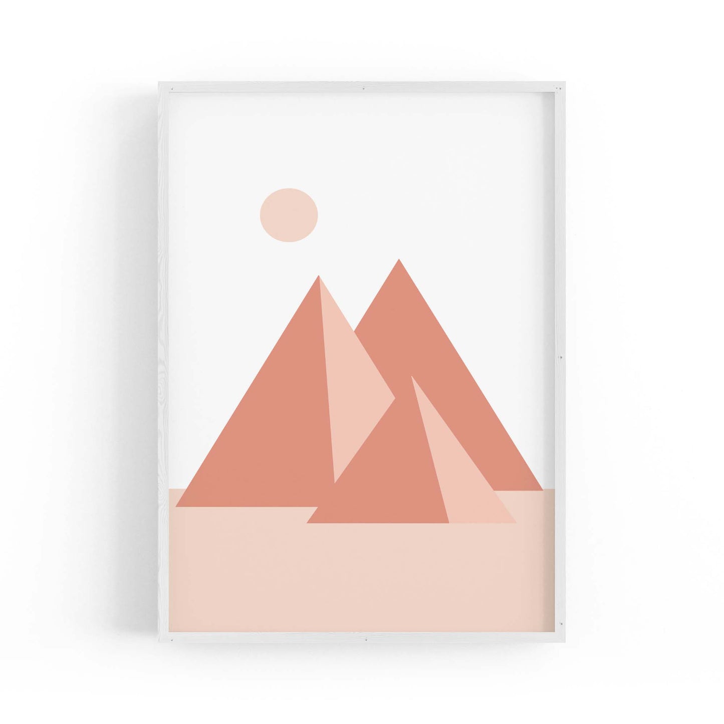 Minimal Pyramids Retro Pink & Pastel Wall Art - The Affordable Art Company