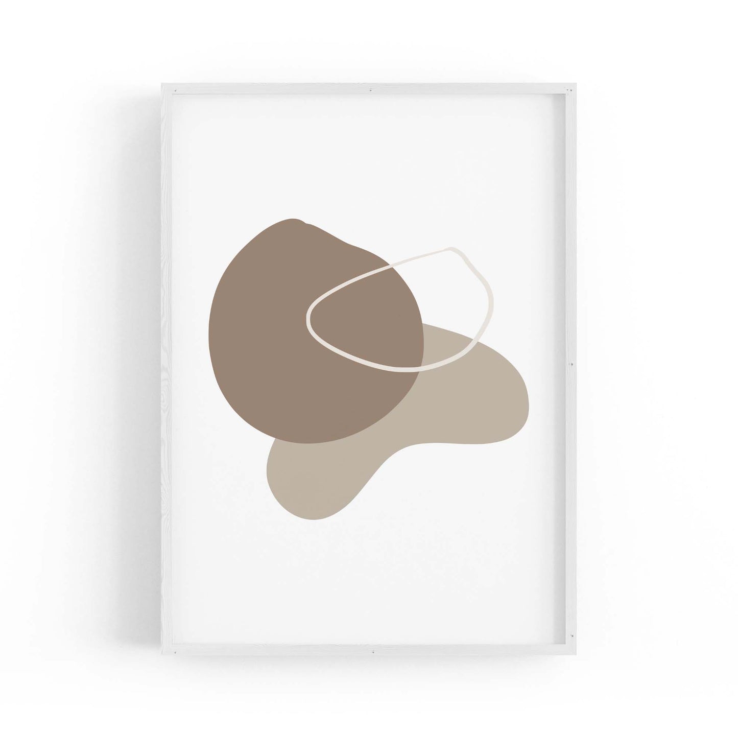 Minimal Black & White Shapes Abstract Wall Art #6 - The Affordable Art Company