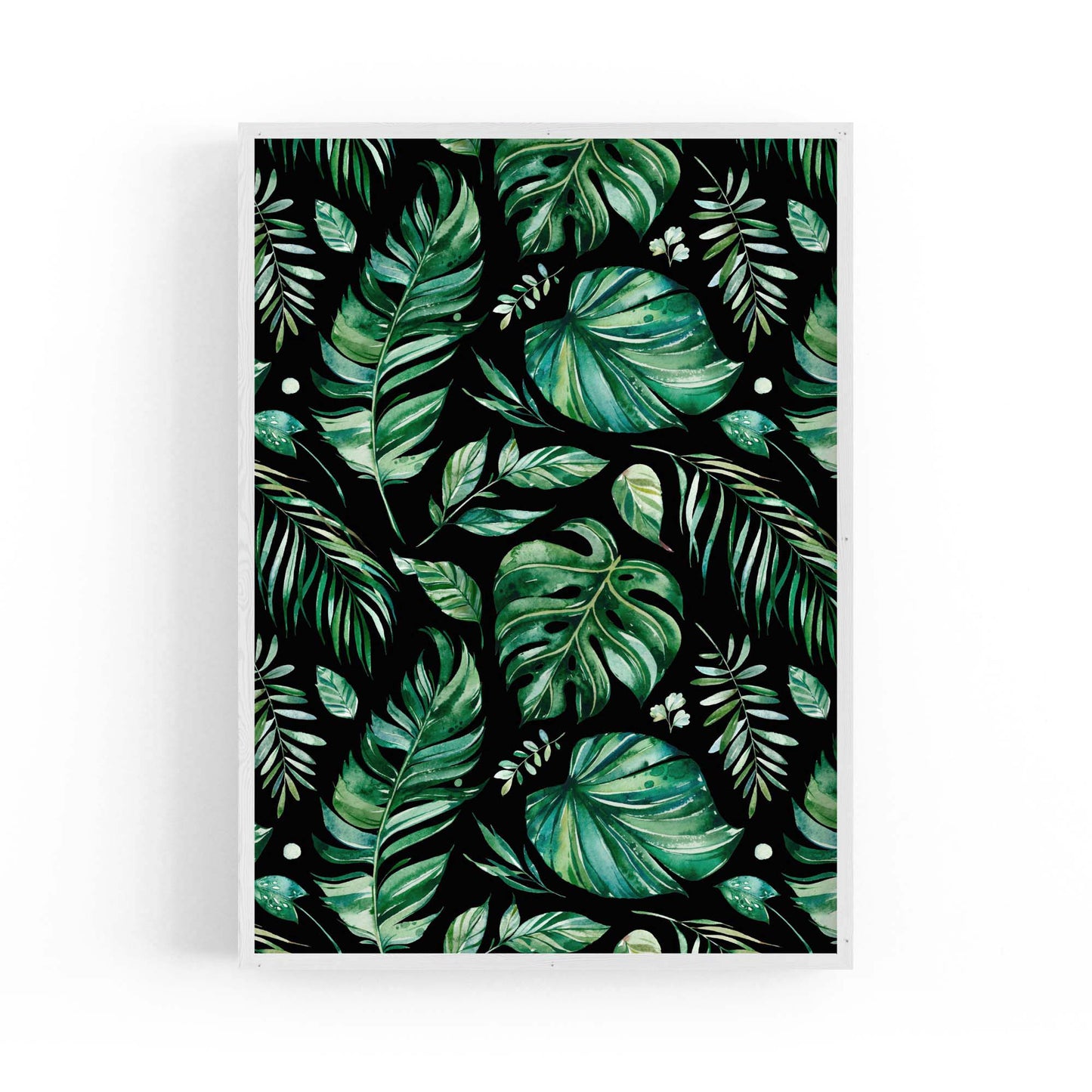 Tropical Leaf Pattern Green Plant Leaves Wall Art #4 - The Affordable Art Company