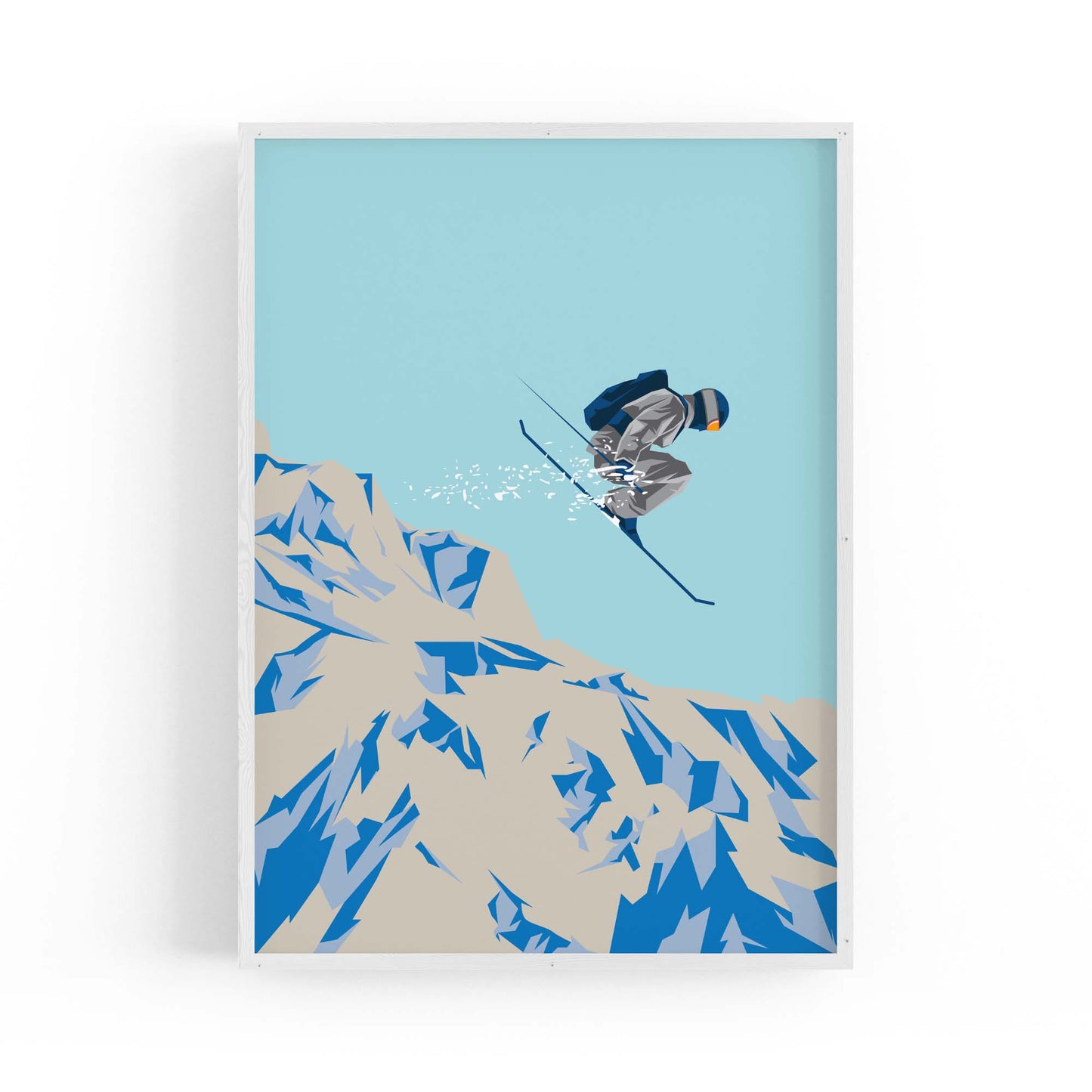 Retro Ski Winter Vintage Snow Cabin Wall Art #4 - The Affordable Art Company