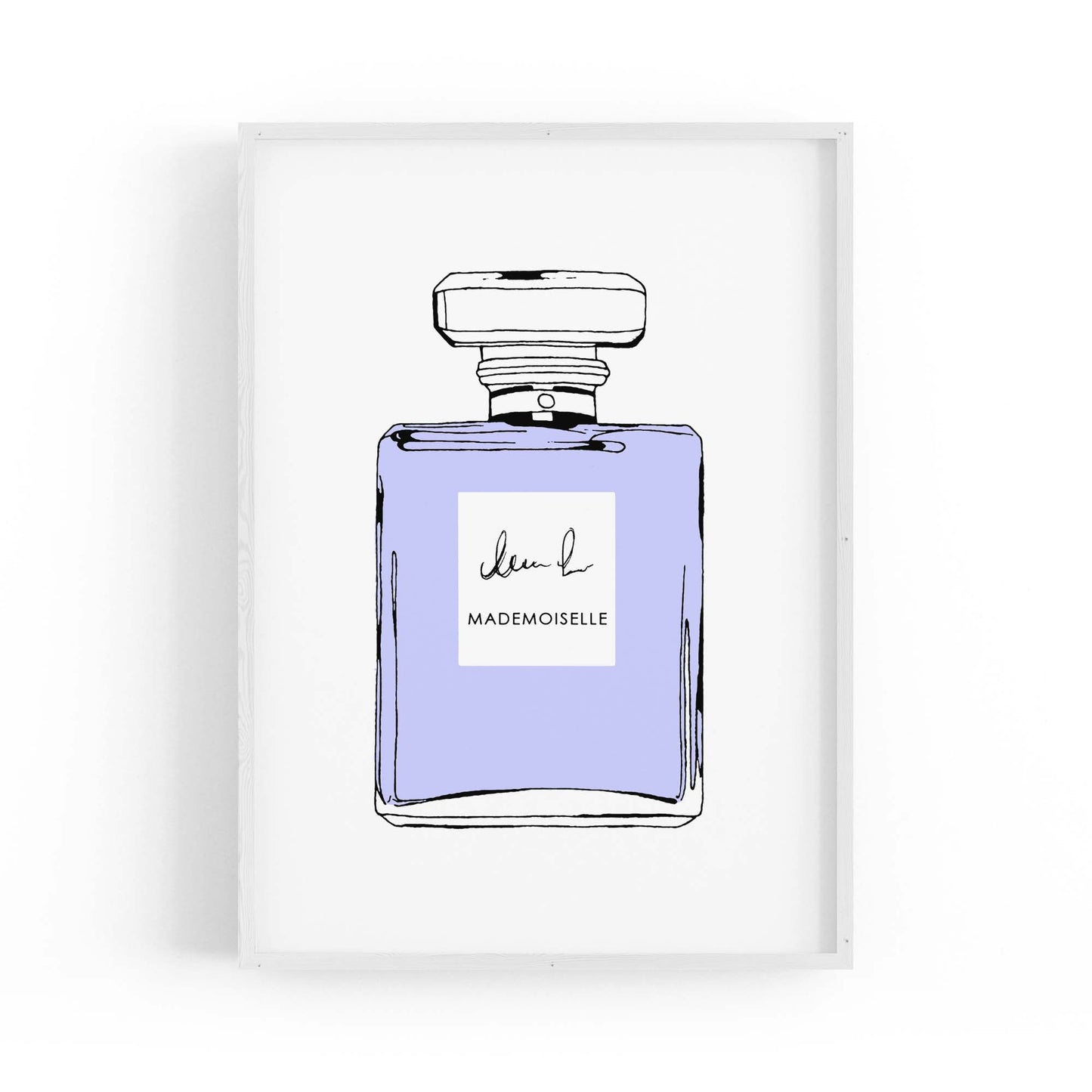 Purple Minimal Perfume Bottle Fashion Wall Art - The Affordable Art Company
