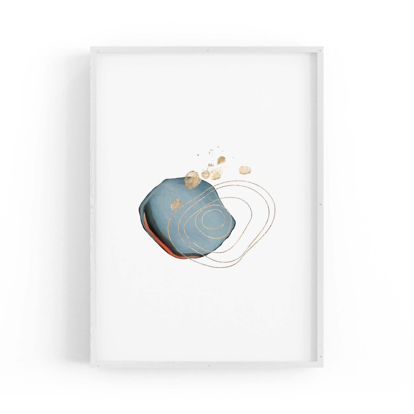 Blue Abstract Painting Minimal Modern Wall Art #6 - The Affordable Art Company