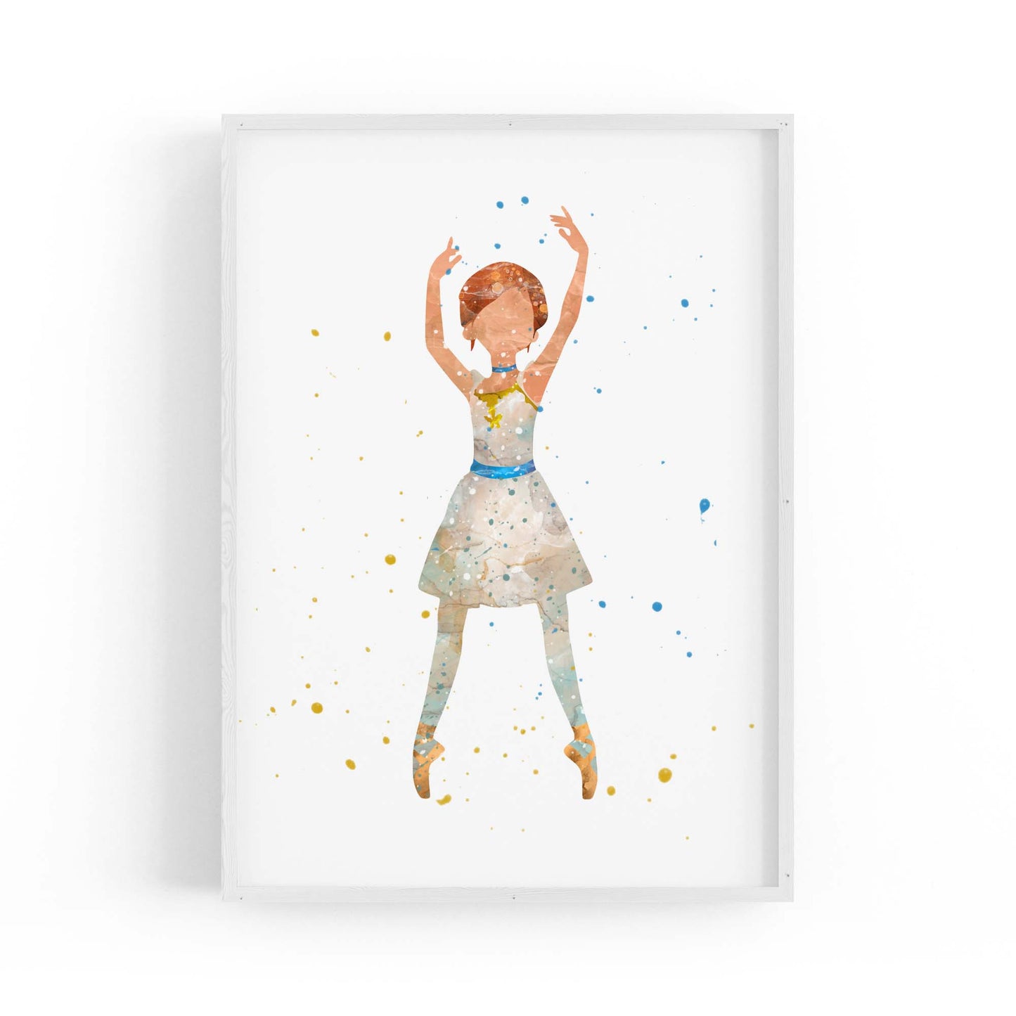 White Ballerina Girls Bedroom Ballet Wall Art #2 - The Affordable Art Company