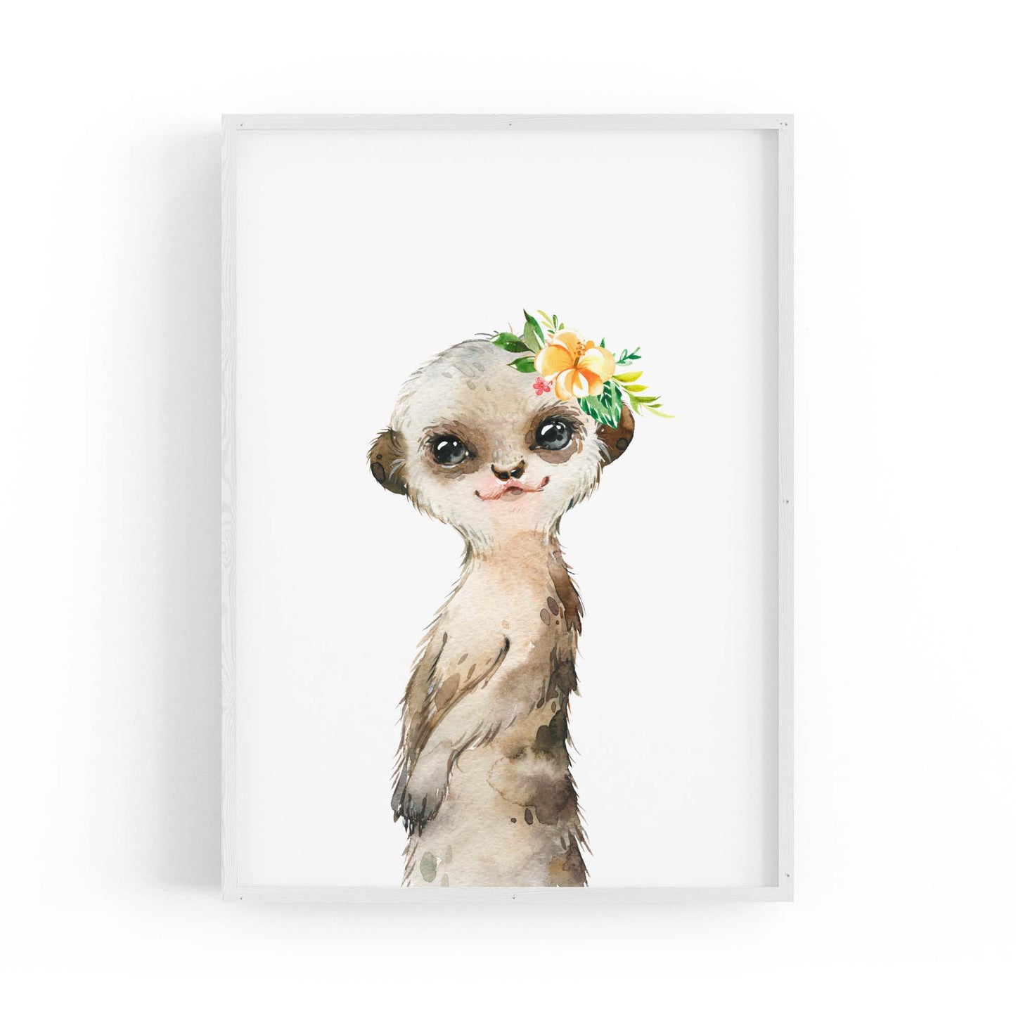Cute Baby Meerkat Nursery Animal Gift Wall Art - The Affordable Art Company