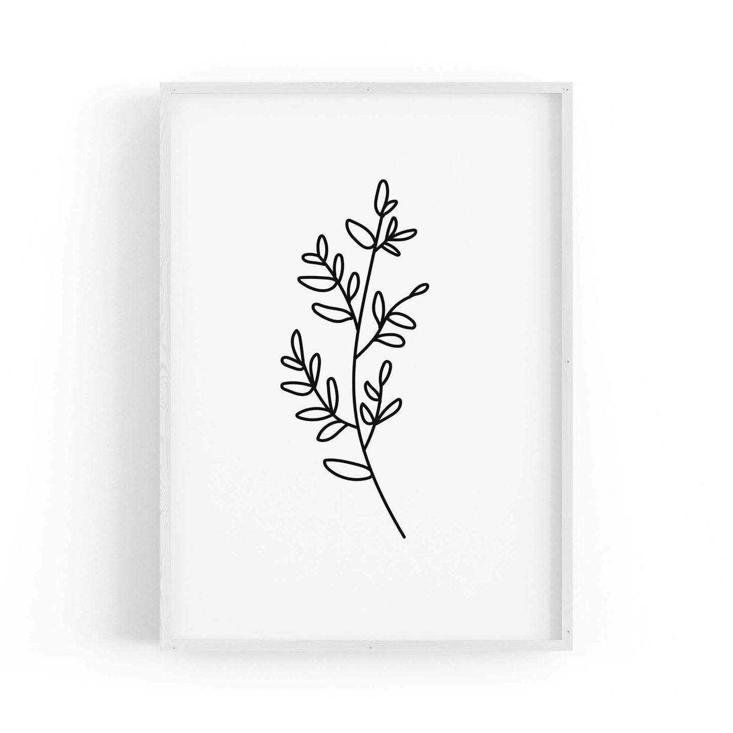 Minimal Branch Line Drawing Plant Nature Wall Art #3 - The Affordable Art Company