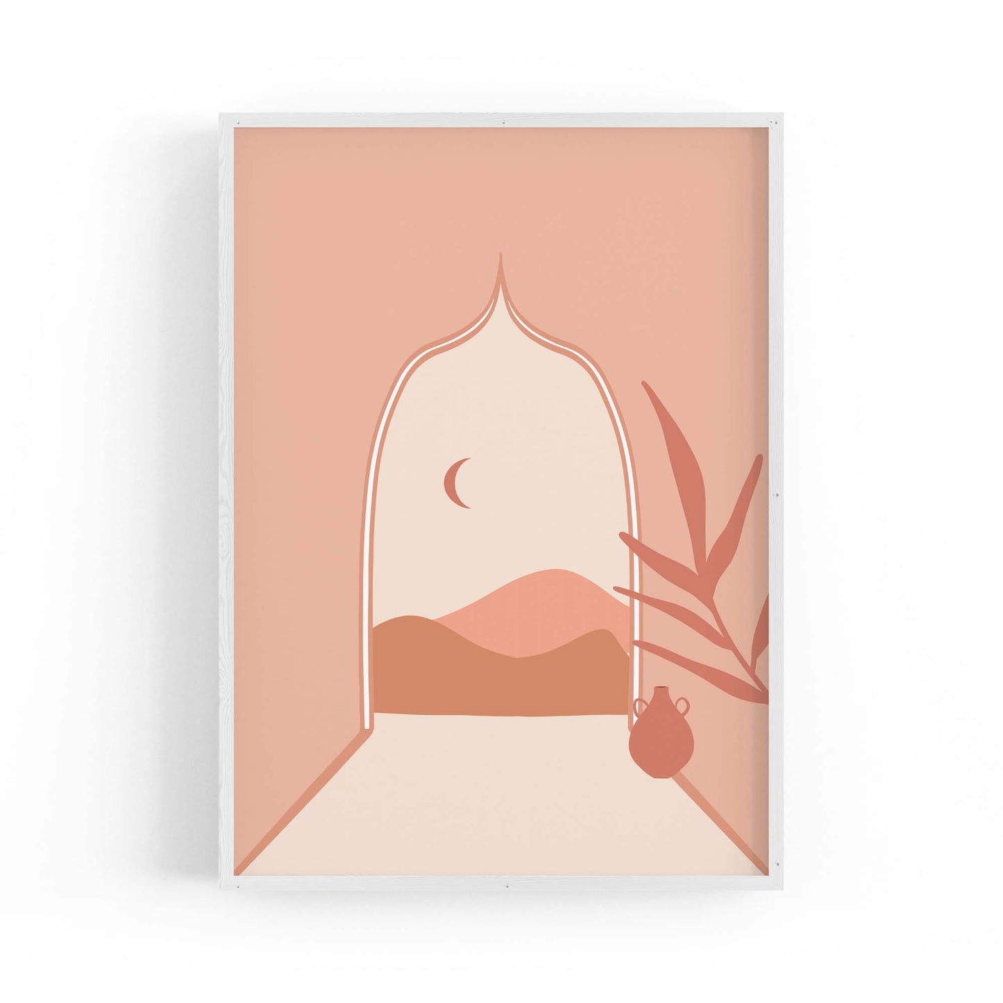 Minimal Egypt Retro Pink & Pastel Wall Art - The Affordable Art Company