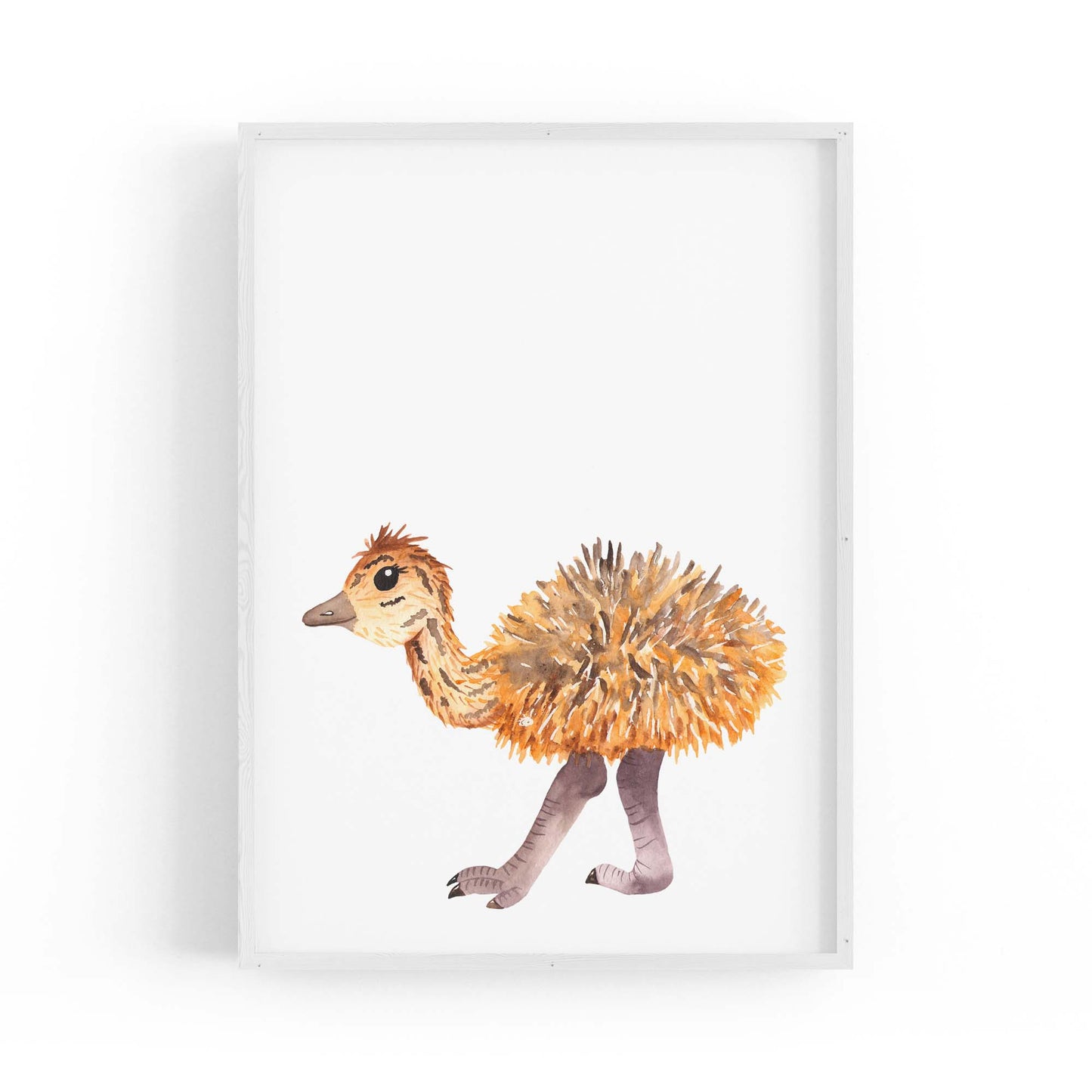 Cartoon Ostrich Cute Nursery Baby Animal Art - The Affordable Art Company