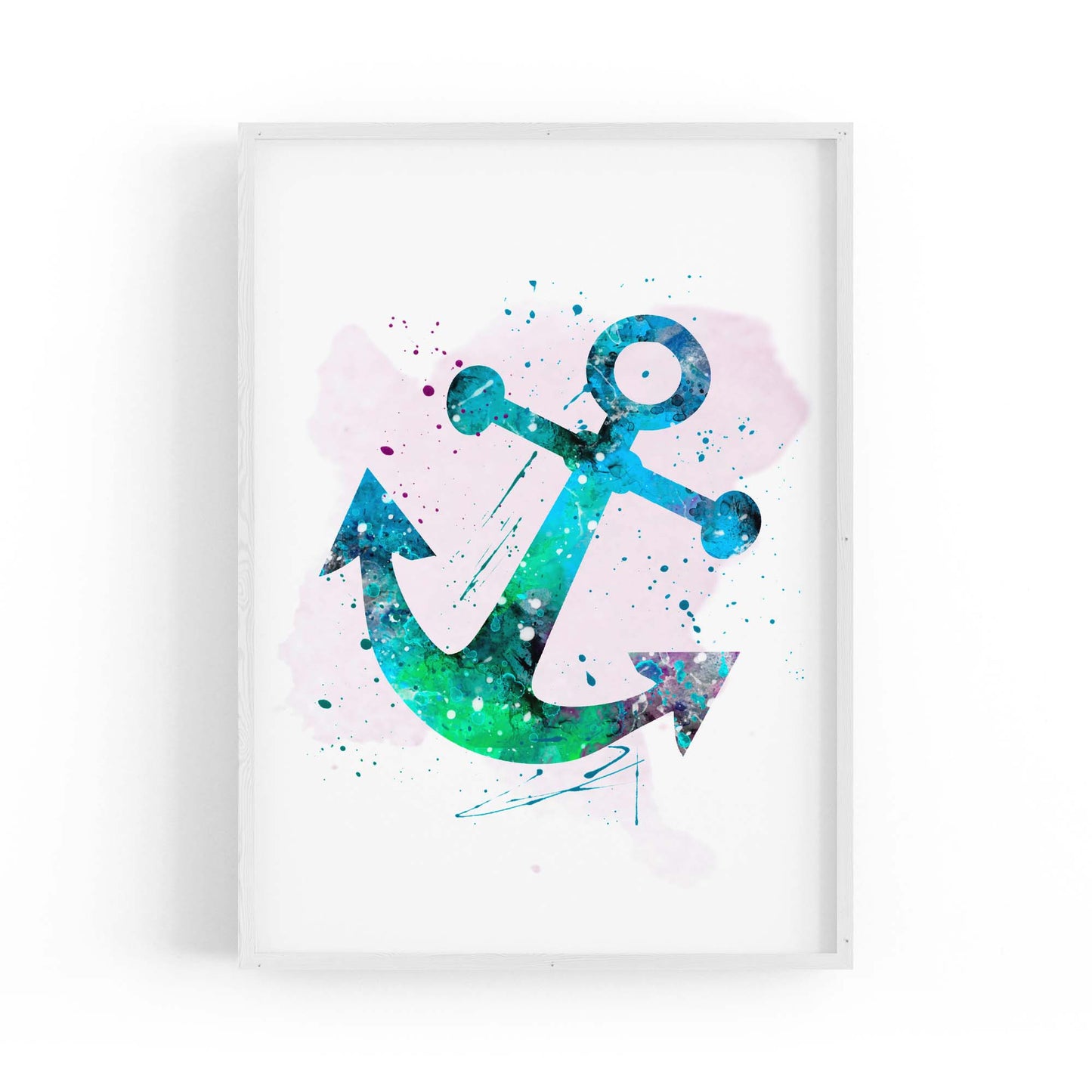 Sailing Anchor Coastal Painting Nautical Wall Art - The Affordable Art Company