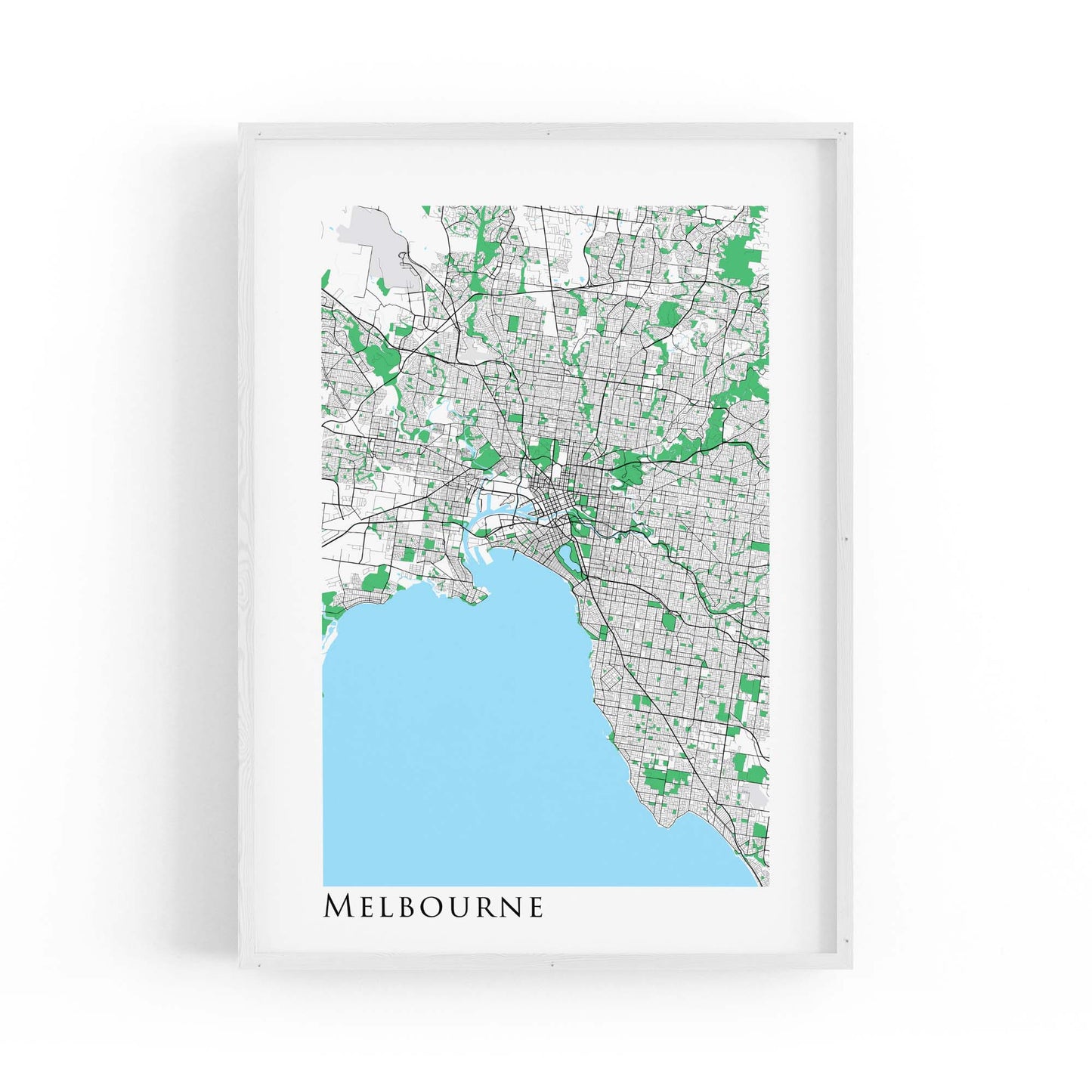 Minimal Melbourne Map Victoria Wall Art - The Affordable Art Company