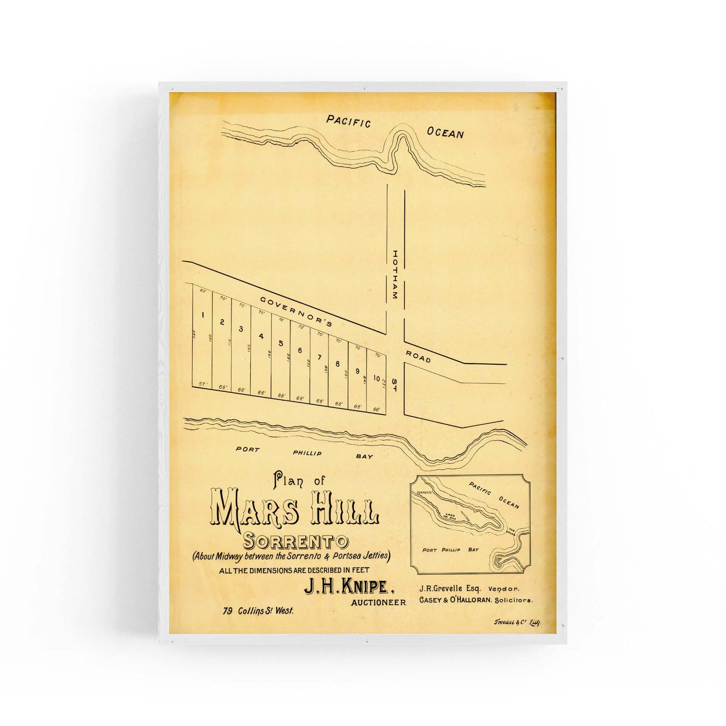 Sorrento Victoria Vintage Real Estate Advert Art #2 - The Affordable Art Company