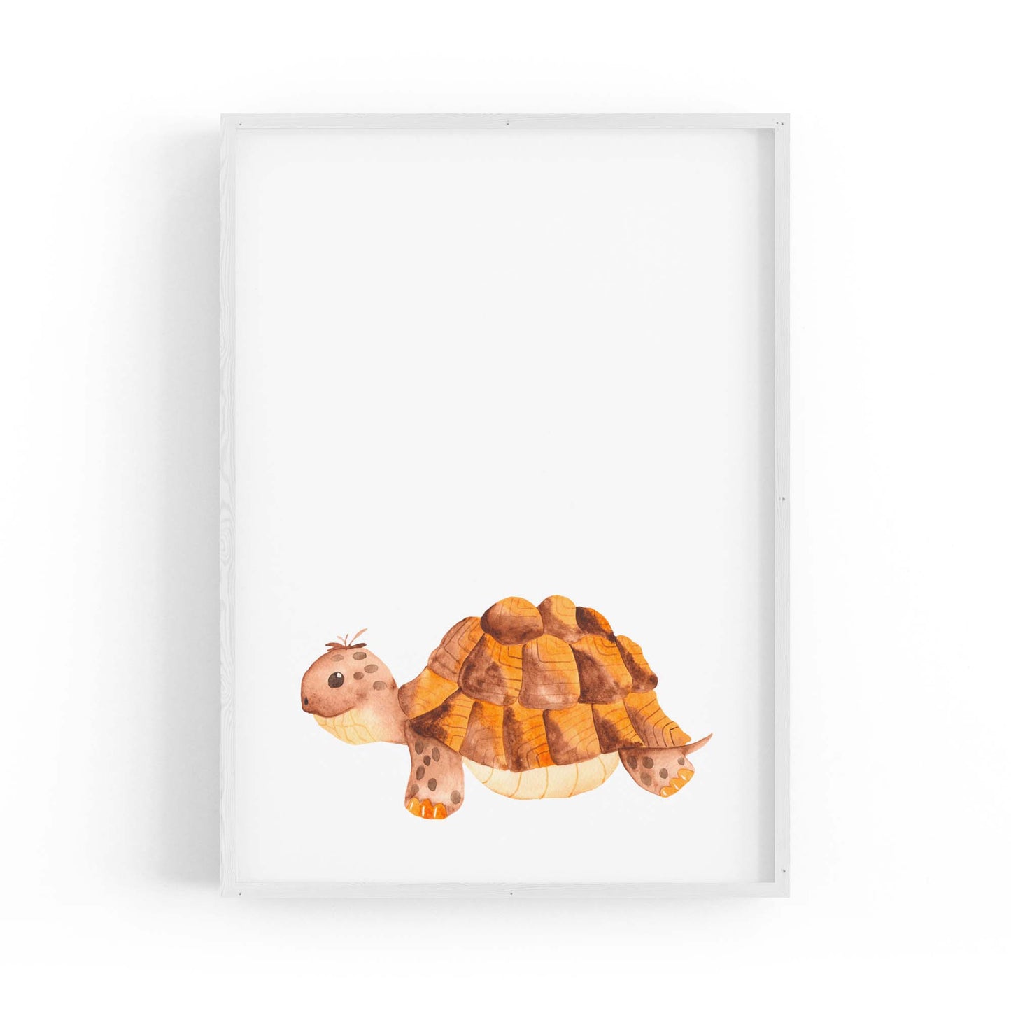 Cartoon Tortoise Cute Nursery Baby Animal Art #2 - The Affordable Art Company