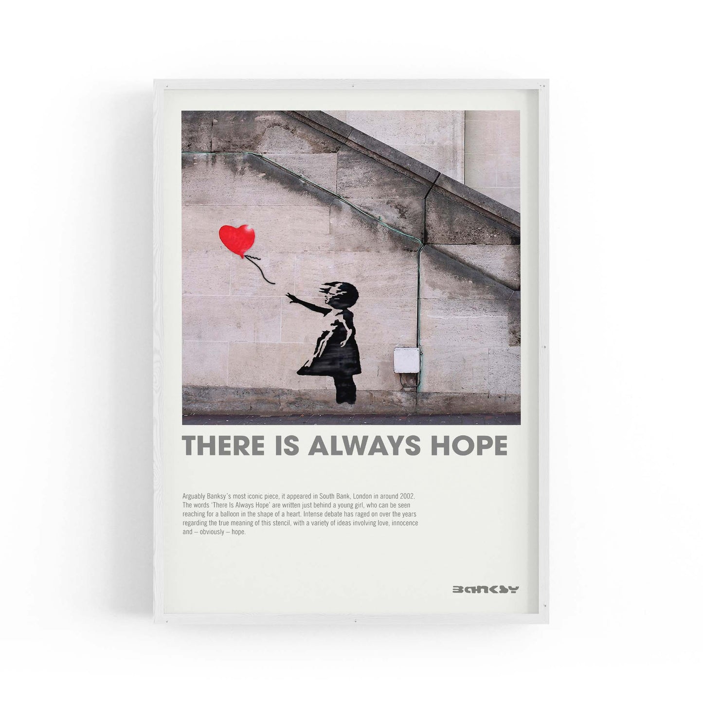 Banksy "Hope" Graffiti Gallery Style Unique Wall Art - The Affordable Art Company