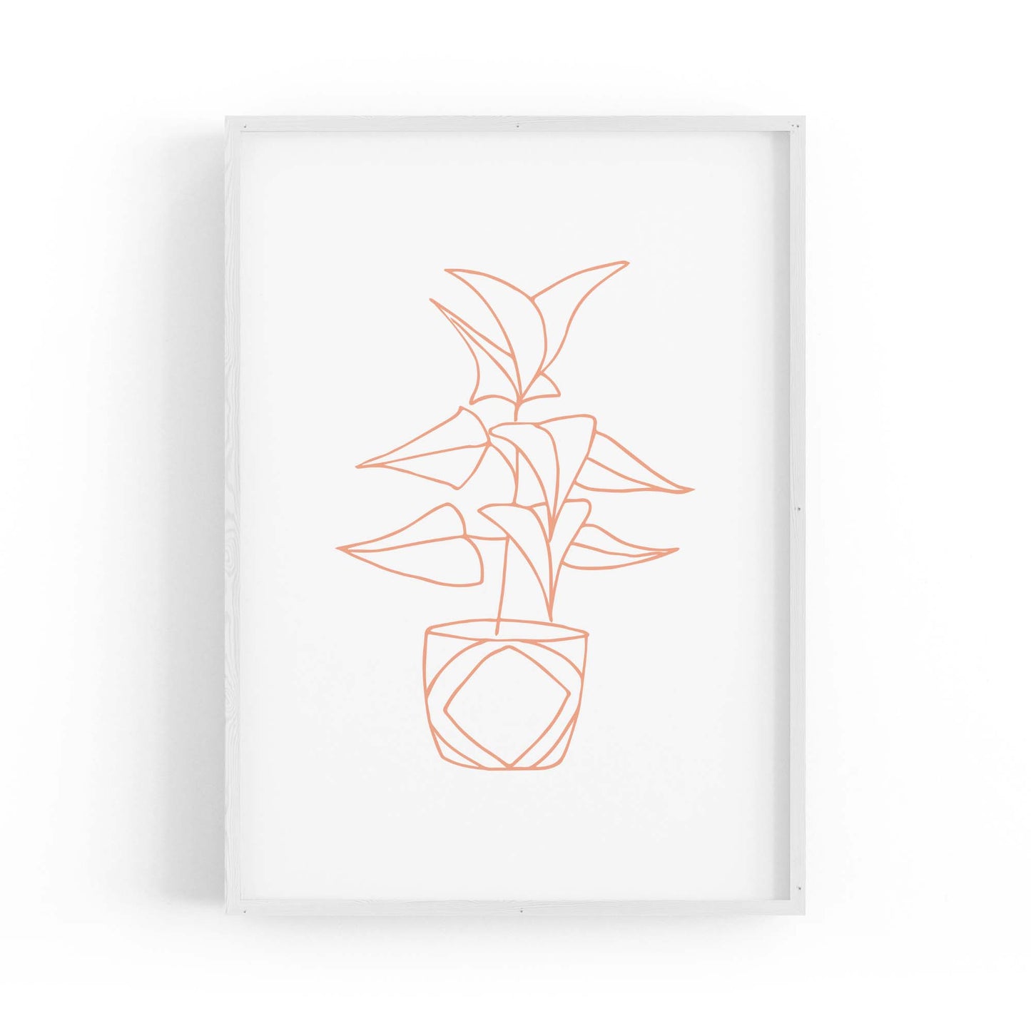 Abstract House Plant Minimal Living Room Wall Art #26 - The Affordable Art Company