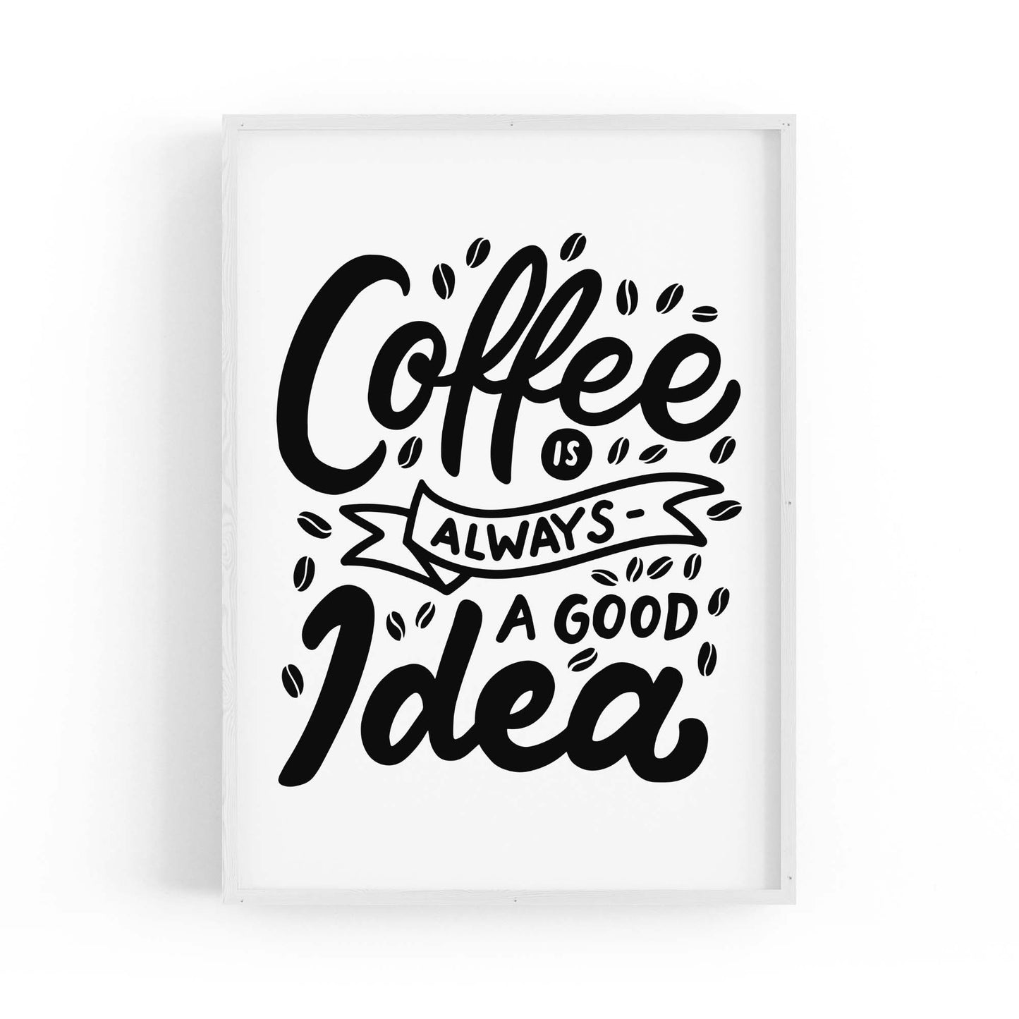 Coffee Quote Minimal Kitchen Cafe Style Wall Art #5 - The Affordable Art Company