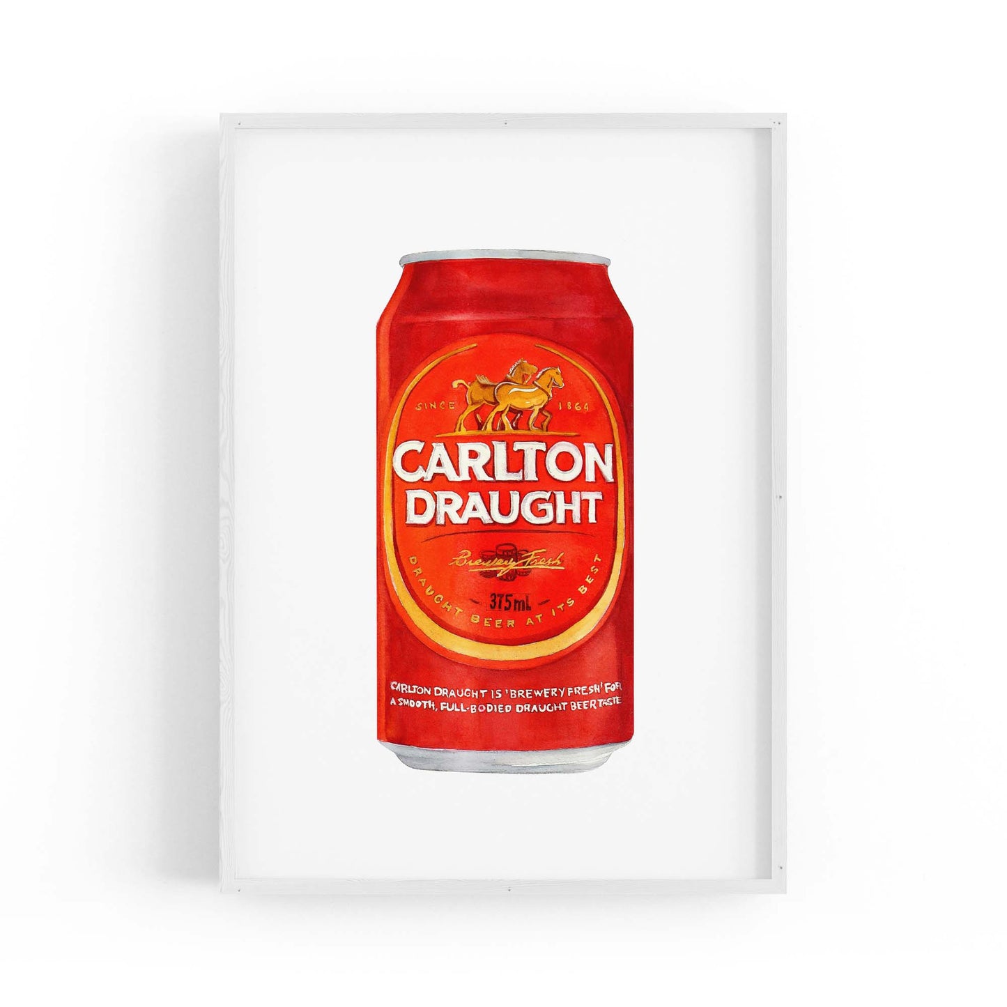 Carlton Draught Tinnie Painting Man Cave Gift Art - The Affordable Art Company