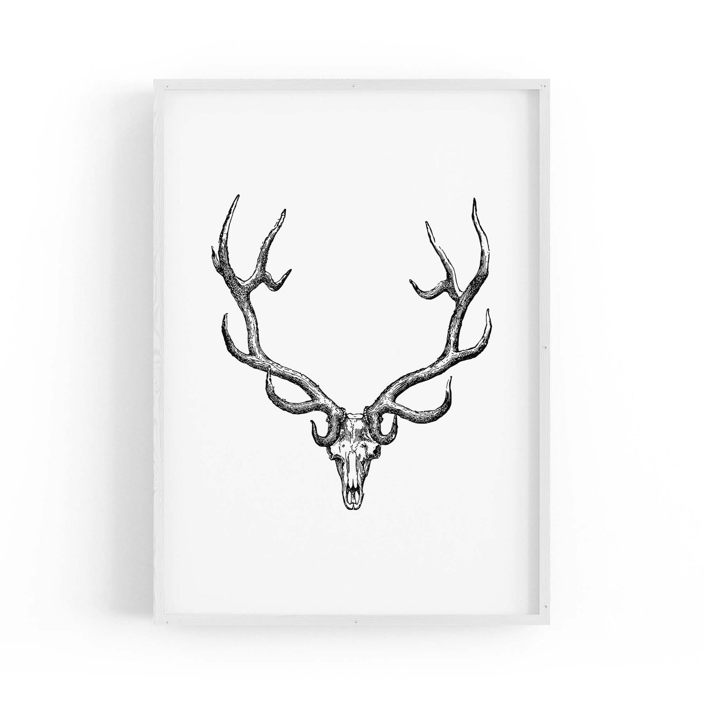 Wapiti Skull Man Cave Afrian Hunting Wall Art - The Affordable Art Company