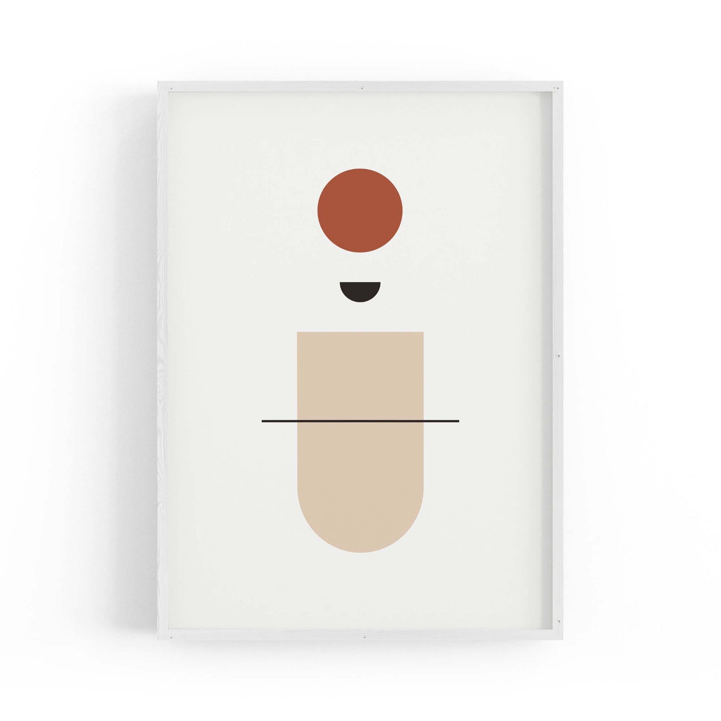 Minimal Pastel Abstract Retro Shapes Wall Art #1 - The Affordable Art Company
