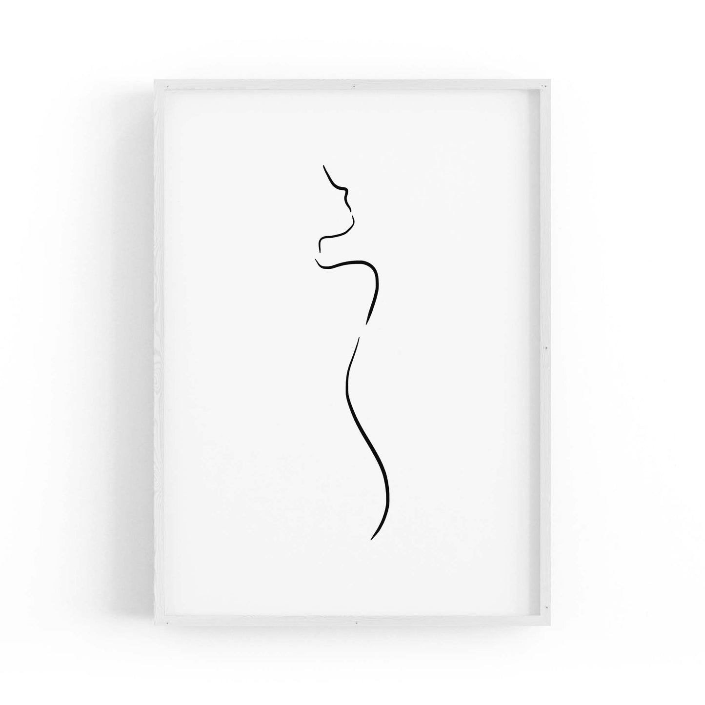 Female Body Nude Minimal Line Drawing Wall Art #1 - The Affordable Art Company