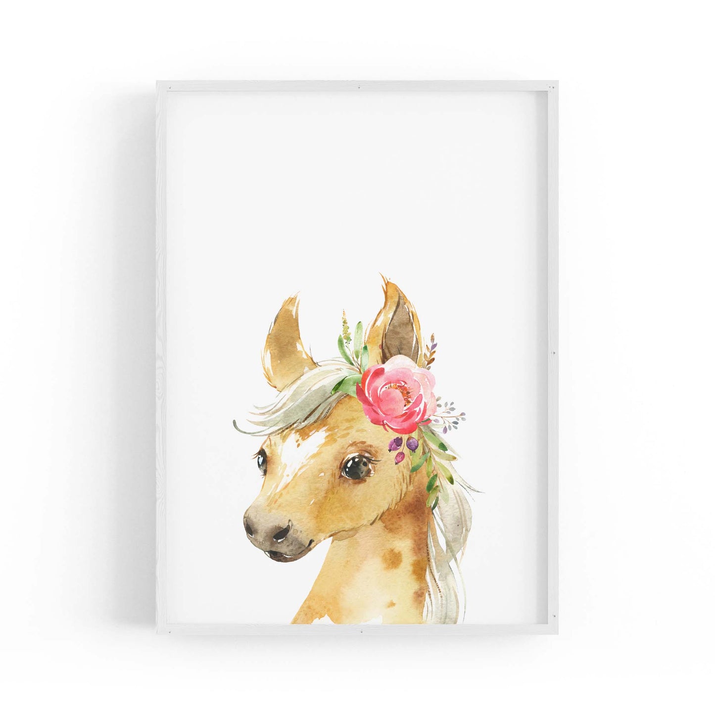 Cute Baby Horse Nursery Animal Gift Wall Art - The Affordable Art Company