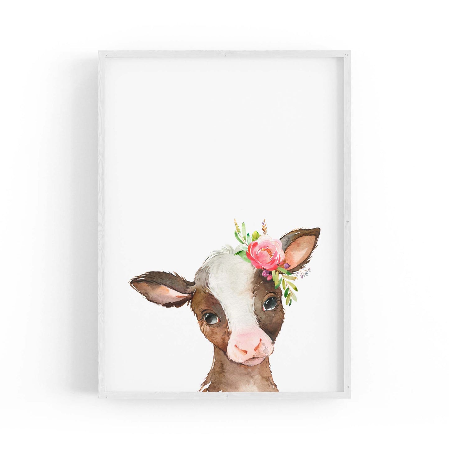 Cute Baby Cow Nursery Animal Gift Wall Art #2 - The Affordable Art Company