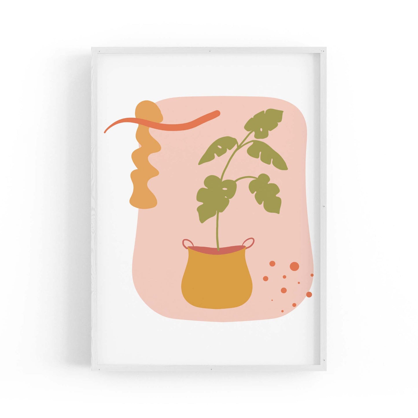 Abstract House Plant Minimal Living Room Wall Art #1 - The Affordable Art Company