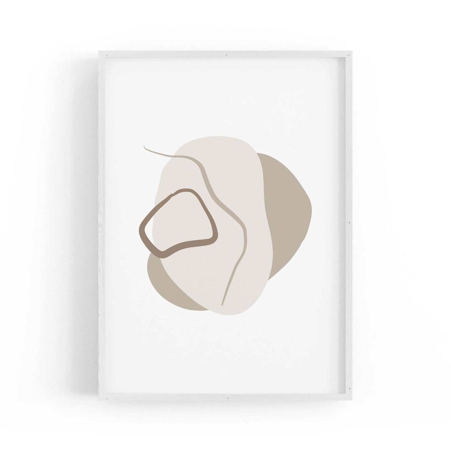 Minimal Black & White Shapes Abstract Wall Art #3 - The Affordable Art Company