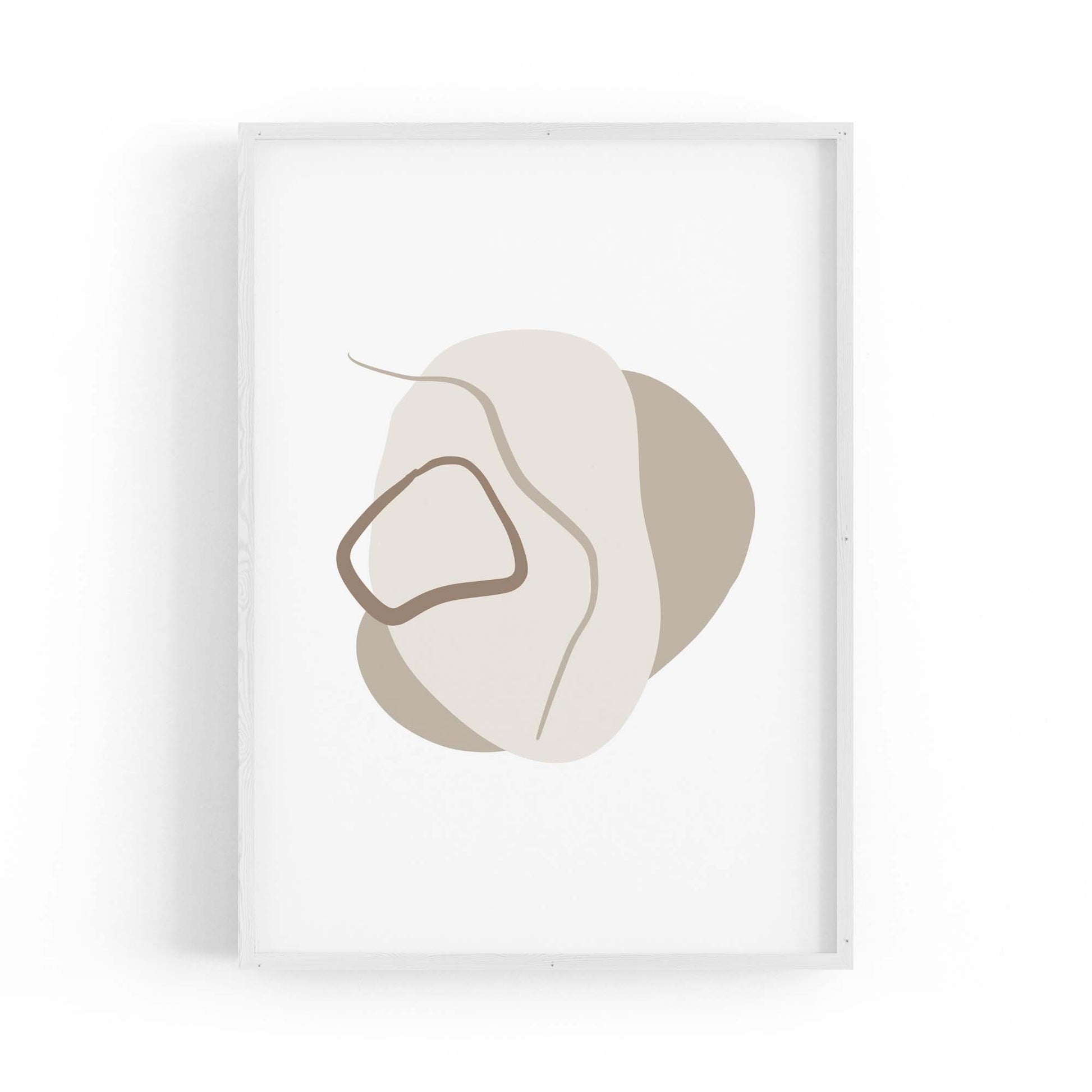 Minimal Black & White Shapes Abstract Wall Art #3 - The Affordable Art Company