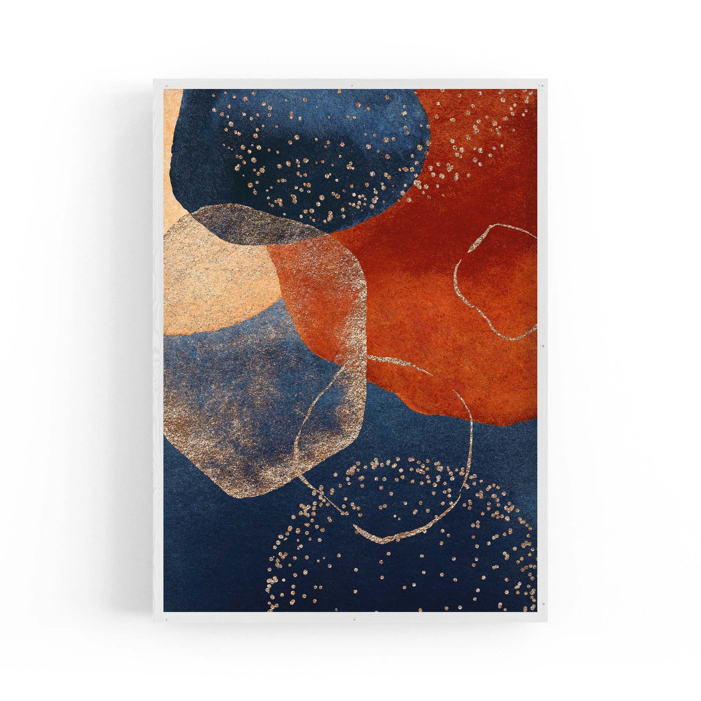 Abstract Modern Watercolour Shapes Painting Wall Art #4 - The Affordable Art Company