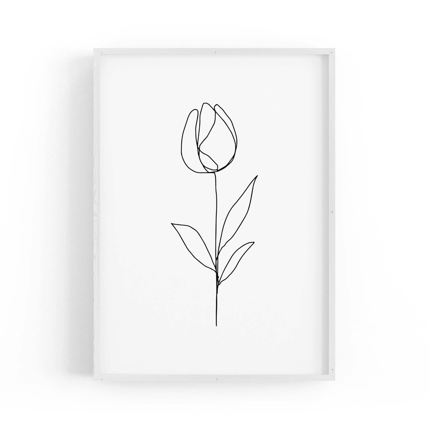 Minimal Tulip Flower Line Drawing Wall Art #5 - The Affordable Art Company