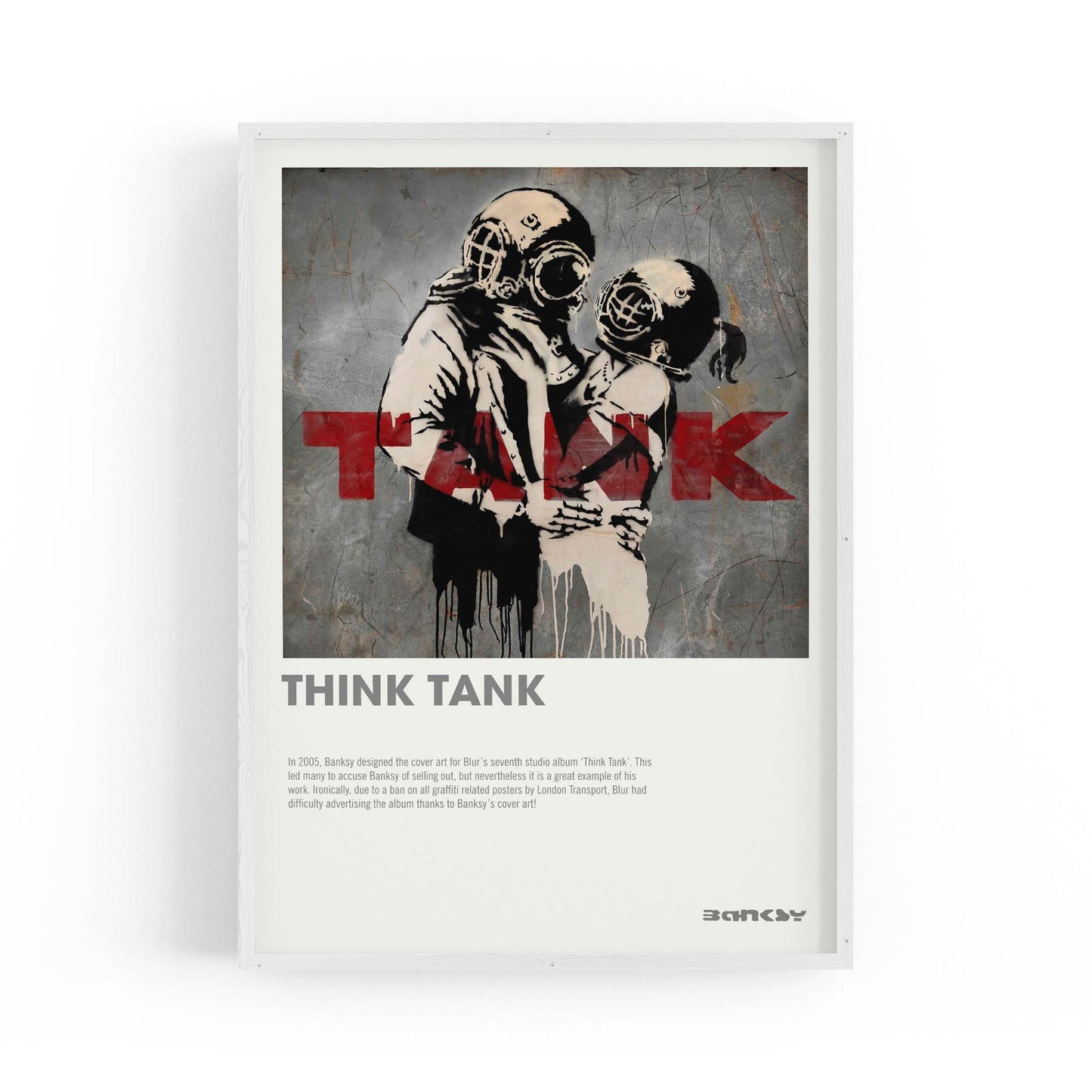 Banksy "Think Tank" Graffiti Gallery Style Wall Art - The Affordable Art Company