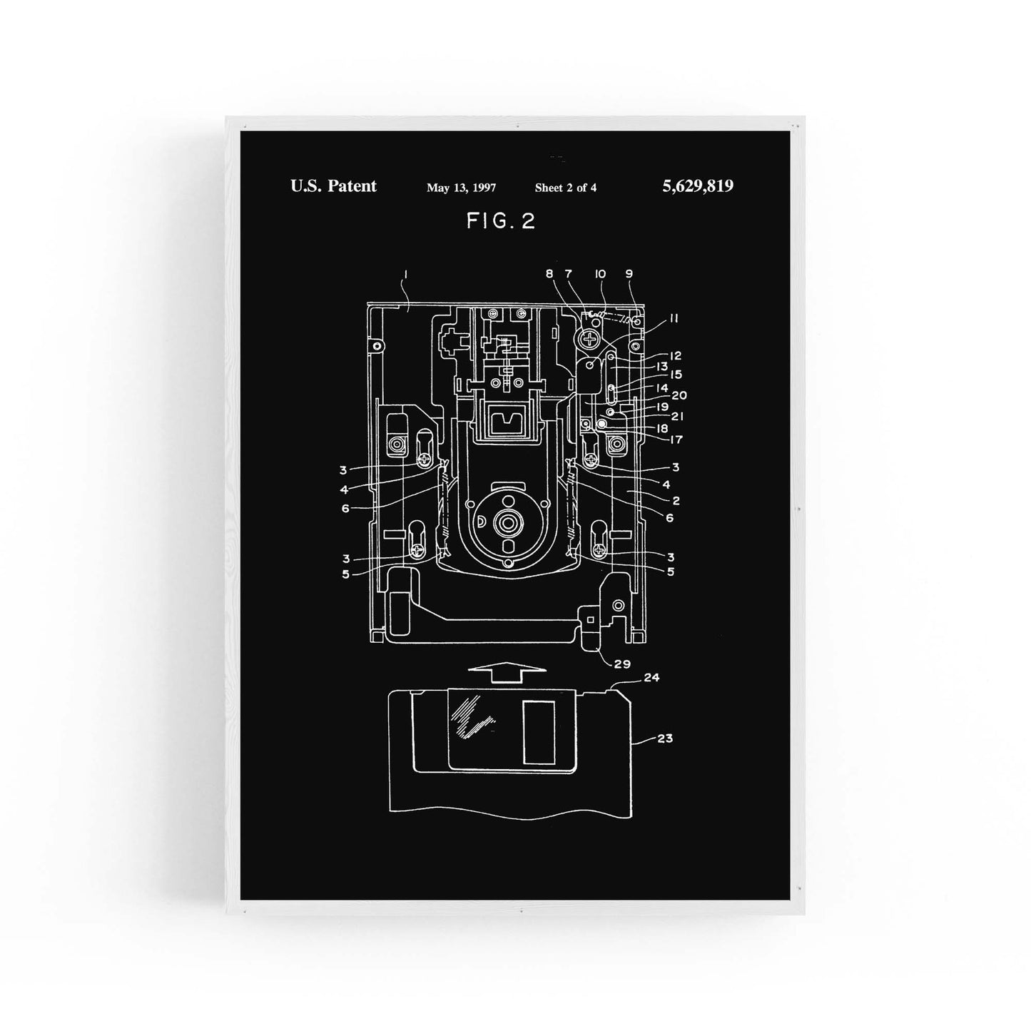 Vintage Floppy Disk Patent Wall Art #1 - The Affordable Art Company