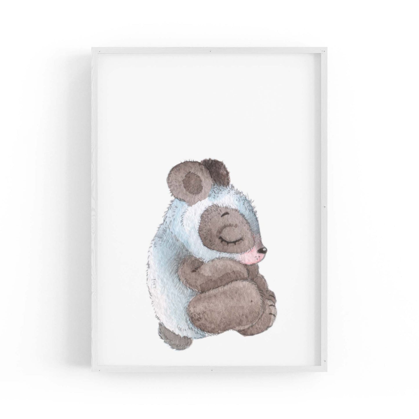 Cute Sleeping Bear Cartoon Animal Nursery Wall Art - The Affordable Art Company