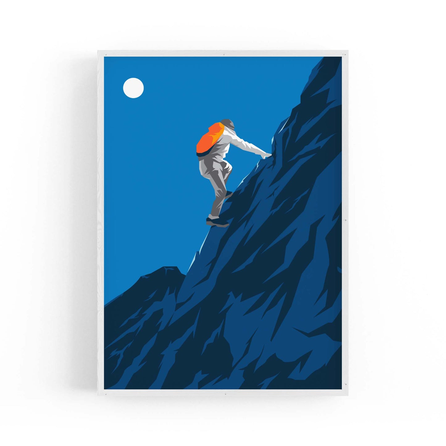 Retro Mountain Climbing Winter Sports Wall Art #1 - The Affordable Art Company