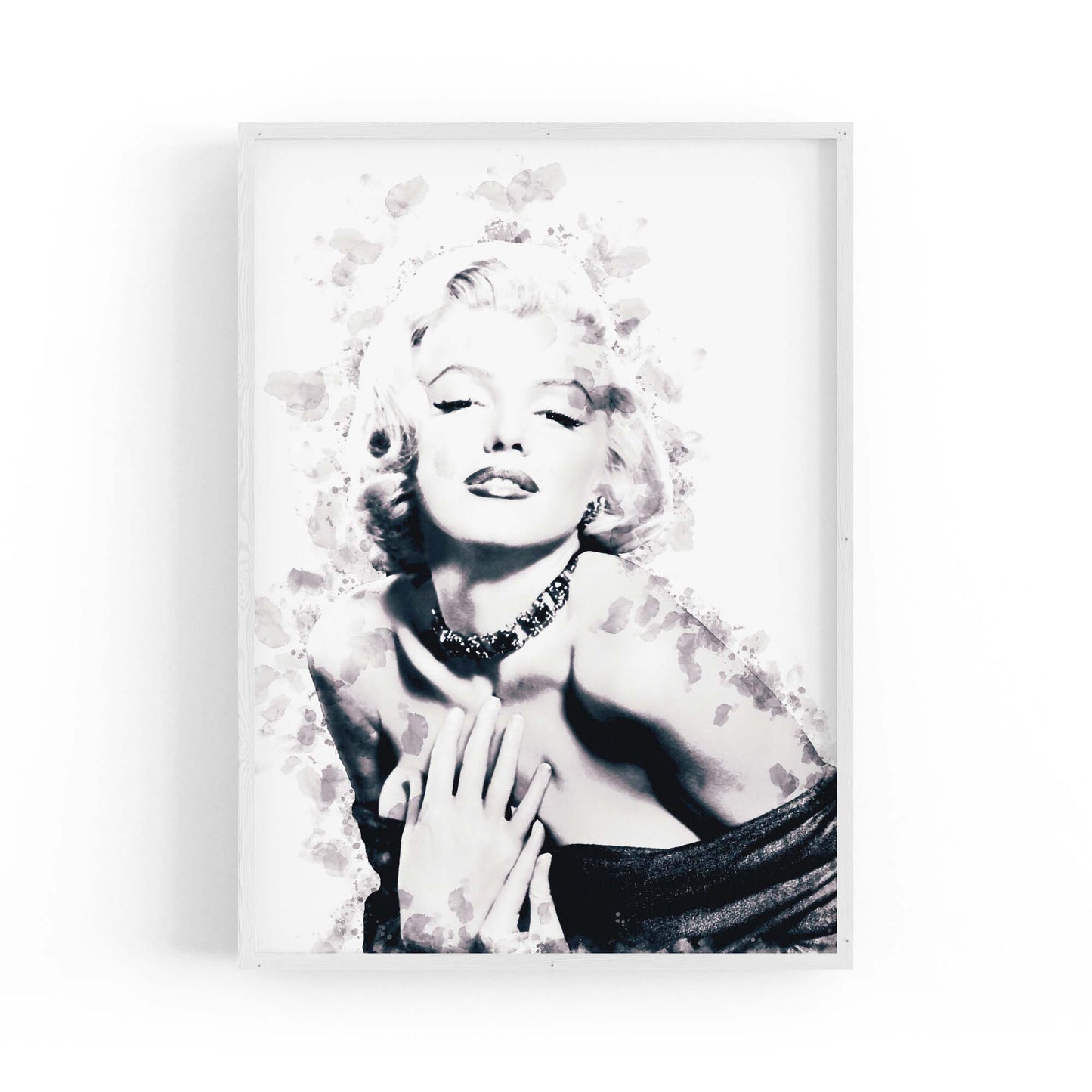 Marilyn Monroe Minimal Black Ink Fashion Wall Art #2 - The Affordable Art Company