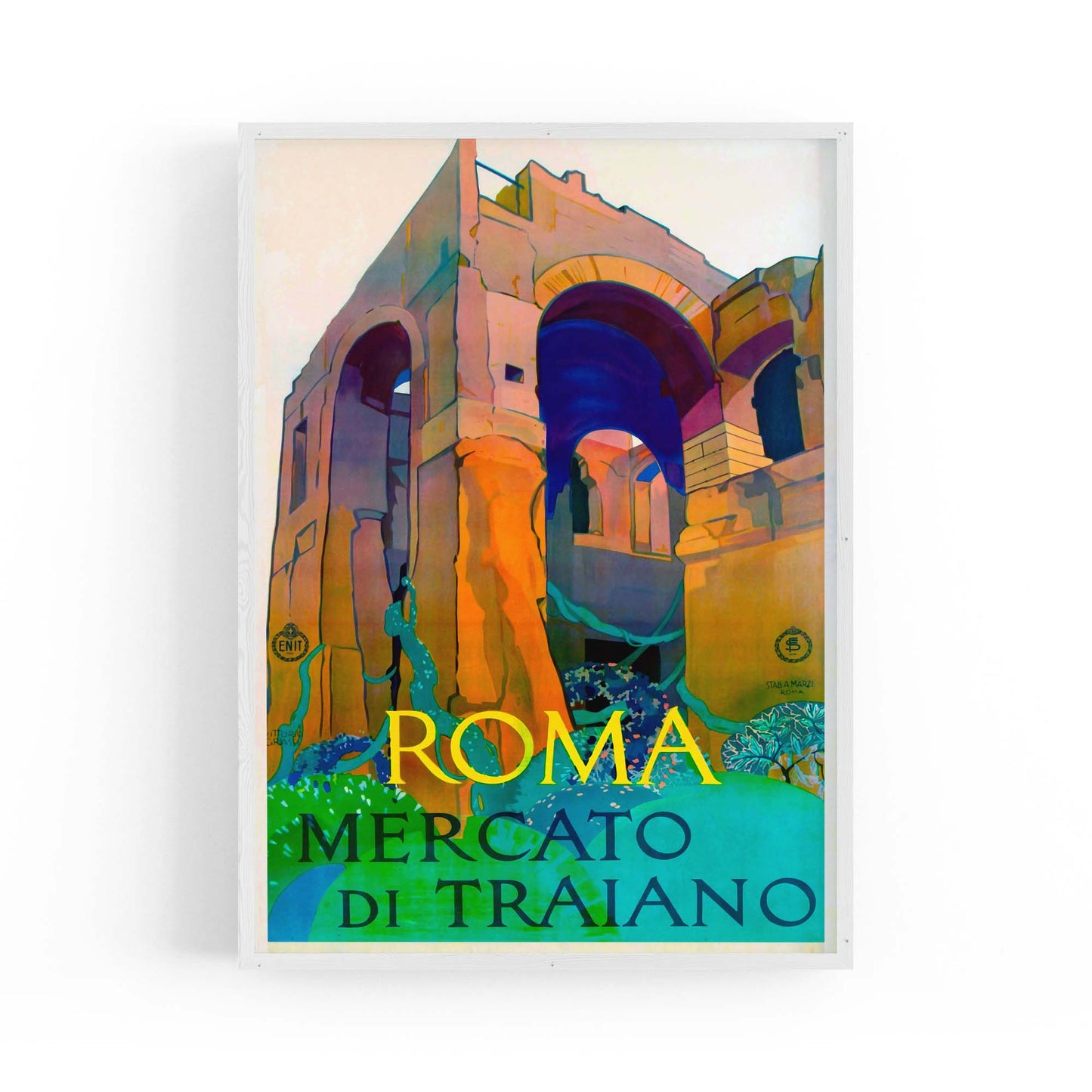 Rome, Italy Vintage Travel Advert Wall Art - The Affordable Art Company